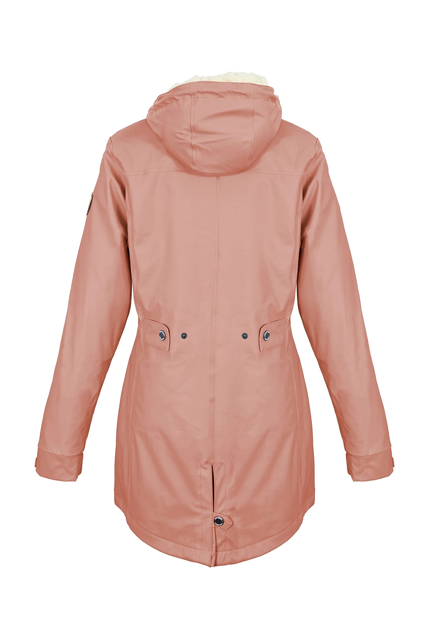 Regenliebe Damen Regenmantel wasserdicht Friesennerz mit Teddyfleece gefüttert