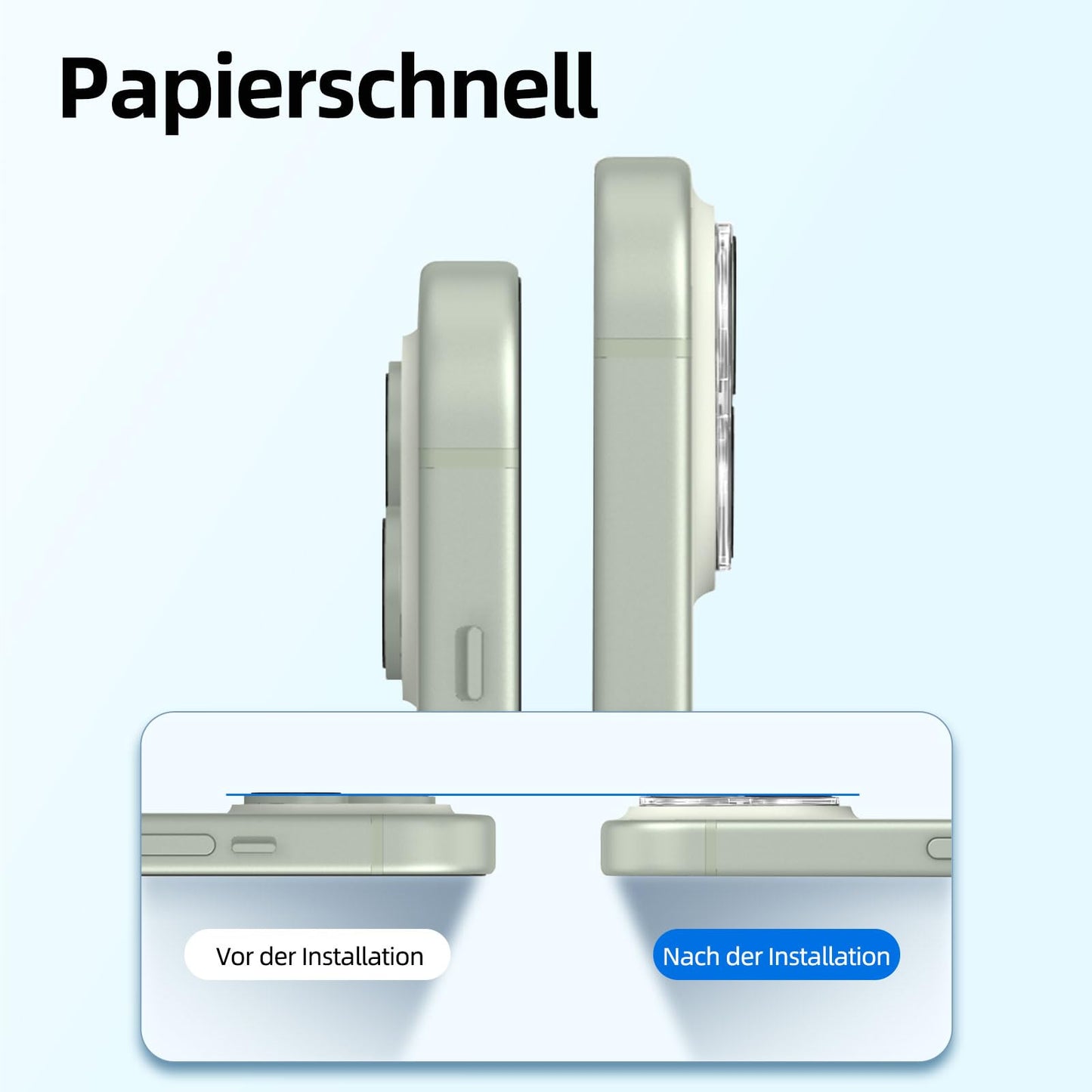 NEW'C für iPhone 16 für Panzerglas 6,1 Zoll (2 Stück) und 2 x Kamera Panzer Schutz für Kameraschutz (2 Stück) -Kratzfest -extrem widerstandsfähig -9H-Härteglas