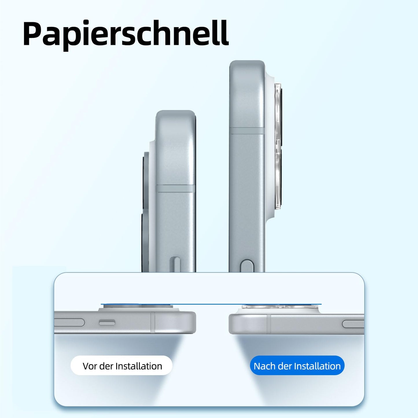 NEW'C für iPhone 16 für Panzerglas 6,1 Zoll (2 Stück) und 2 x Kamera Panzer Schutz für Kameraschutz (2 Stück) -Kratzfest -extrem widerstandsfähig -9H-Härteglas