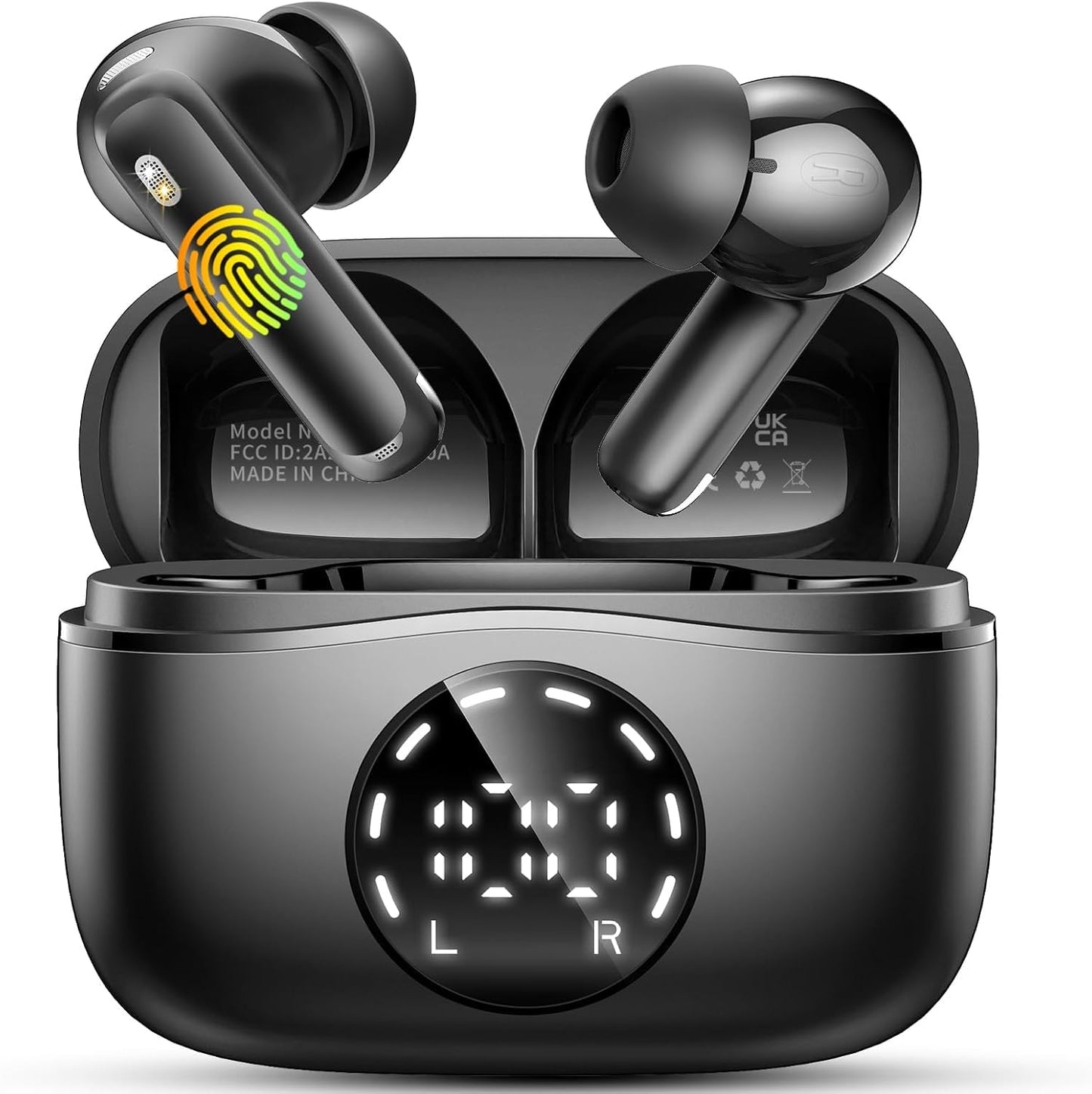 Bluetooth Kopfhörer, 2026 Kopfhörer Kabellos Bluetooth 5.4, 50 Std Spielzeit In Ear Kopfhörer HiFi Stereo mit 4 ENC Noise Cancelling Mics, IP7 Wasserdicht Kabellose Kopfhörer, Ohrhörer mit LED-Anzeige