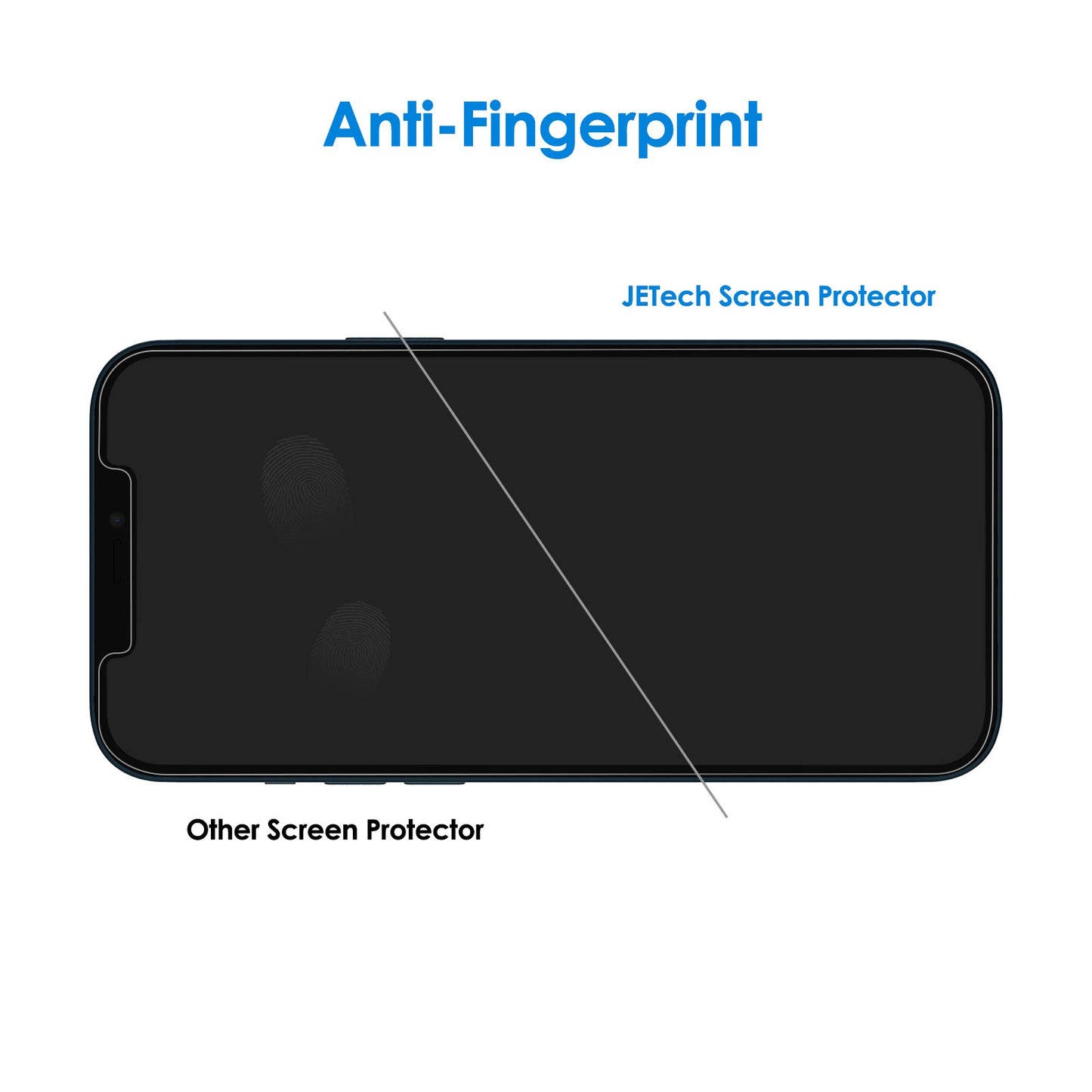 JETech Screen Protector for iPhone 12/12 Pro 6.1 Inch, Tempered Glass Screen Protector, Pack of 3
