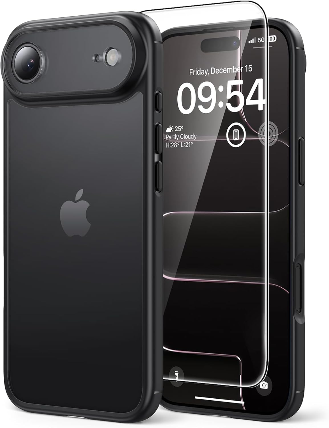 TAURI für iPhone 17 Hülle 6,3" mit Panzer Schutz Glas Folie, Kompatibel mit MagSafe, Schutz nach Militärstandard, [Anti-Vergilbung] Stoßfest Transparent Magnetisch Handyhülle - Durchsichtig