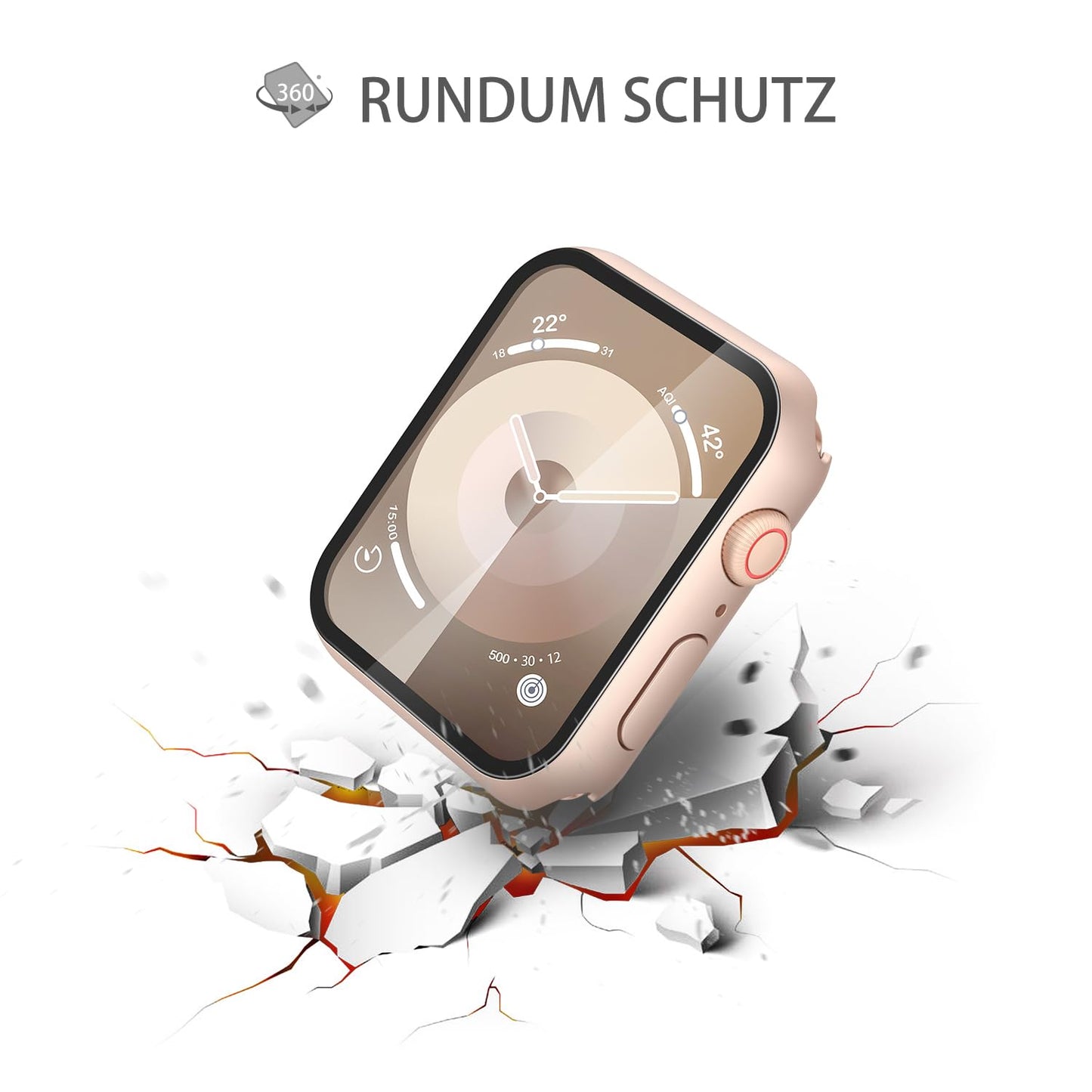 Misxi 2 Stück Harte PC Schutzhülle mit Gehärtetem Displayschutz für Apple Watch Series 11 (2025) Series 10 46mm, Ultra-dünne Anti-Fall Kratzfeste Abdeckung Schutz für iWatch, Mattschwarz