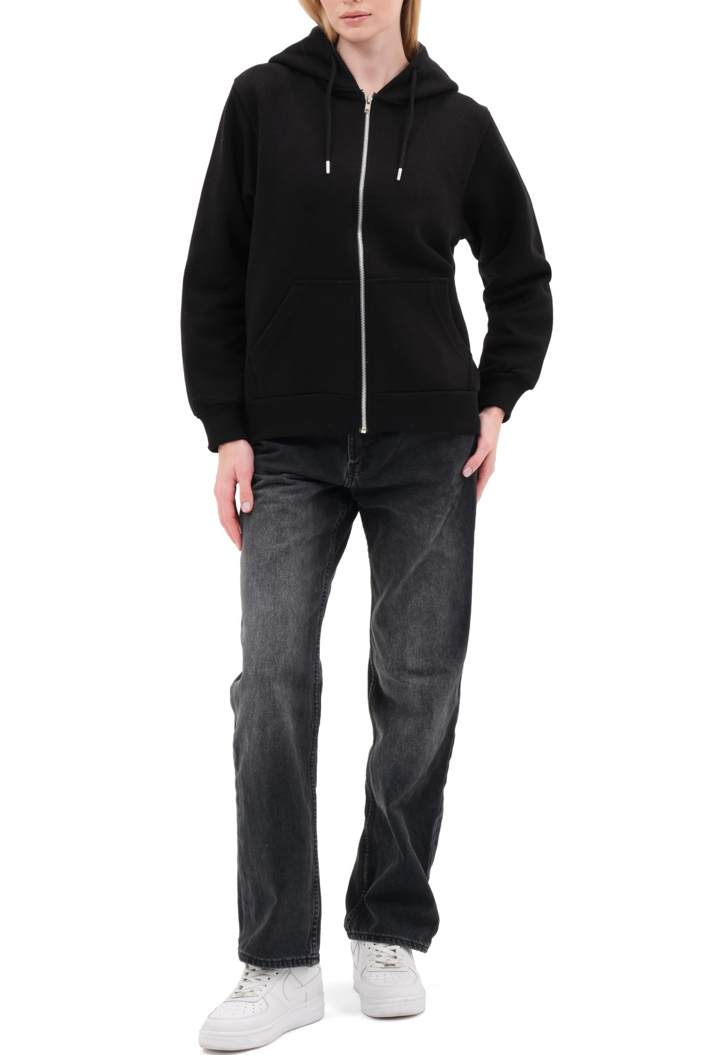 Smith & Solo Hoodie Damen – Kapuzenpullover Frauen Baumwolle Long, mit Kapuze Pullover Sweatshirt Rundhals, Slim Fit Freizeit Sport Langarmshirt, Hoodies Training - Pulli Streetwear