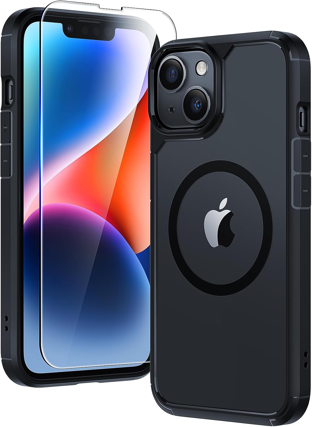 TAURI für iPhone 17 Hülle 6,3" mit Panzer Schutz Glas Folie, Kompatibel mit MagSafe, Schutz nach Militärstandard, [Anti-Vergilbung] Stoßfest Transparent Magnetisch Handyhülle - Durchsichtig