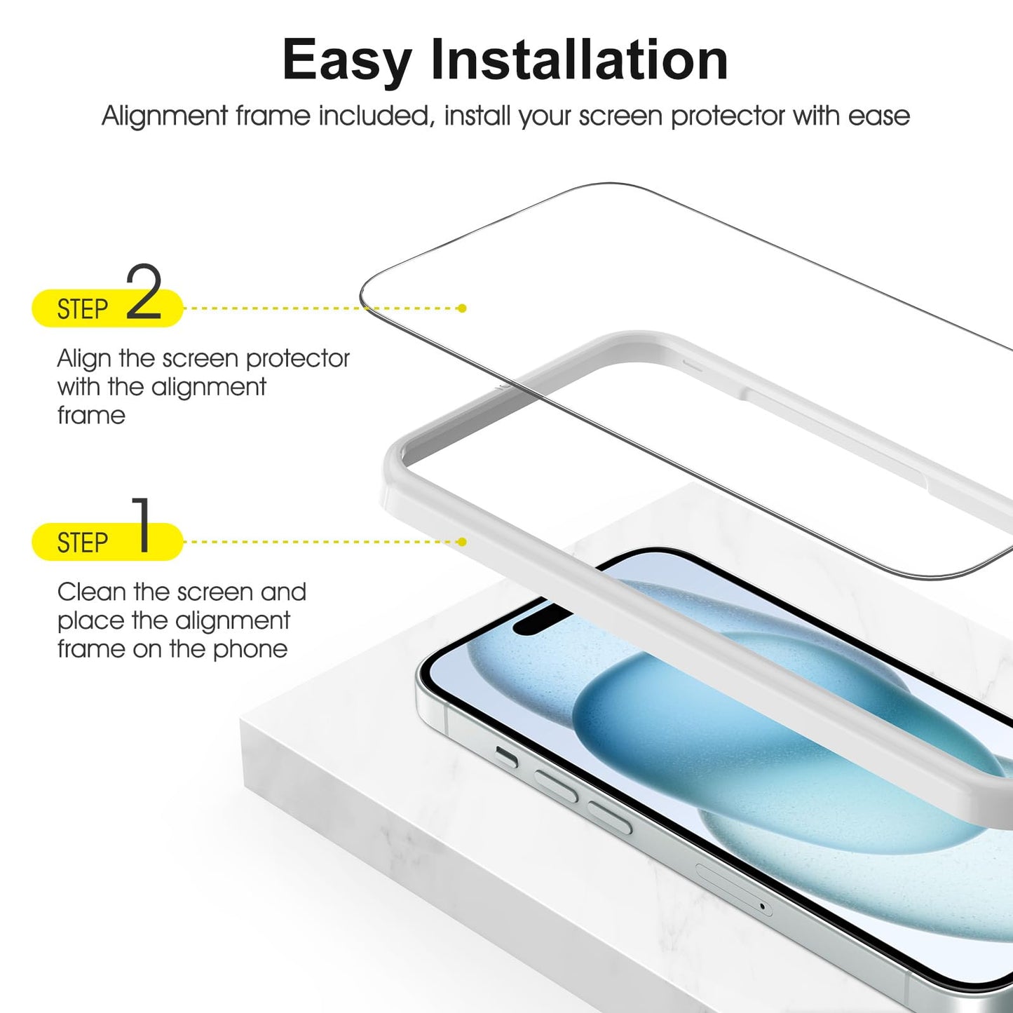 SPARIN für iPhone 17 Pro 6.3 Zoll 2025 Panzer Schutz Glas, 3 Stück Schutzfolie und 3 Stück Kameraschutz mit Montage Rahmen, 9H Härte, Anti-Bläschen,HD-Klar