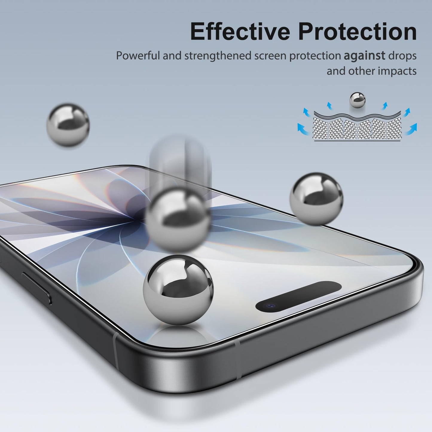 SPARIN für iPhone 17 Pro 6.3 Zoll 2025 Panzer Schutz Glas, 3 Stück Schutzfolie und 3 Stück Kameraschutz mit Montage Rahmen, 9H Härte, Anti-Bläschen,HD-Klar