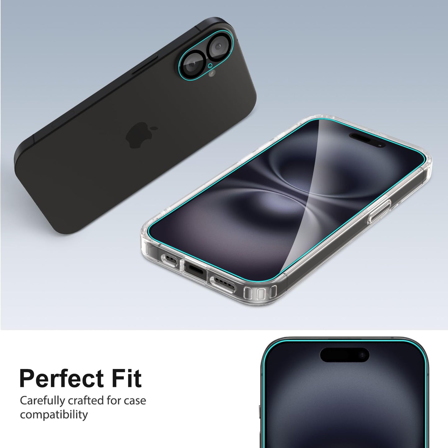 SPARIN für iPhone 17 Pro 6.3 Zoll 2025 Panzer Schutz Glas, 3 Stück Schutzfolie und 3 Stück Kameraschutz mit Montage Rahmen, 9H Härte, Anti-Bläschen,HD-Klar