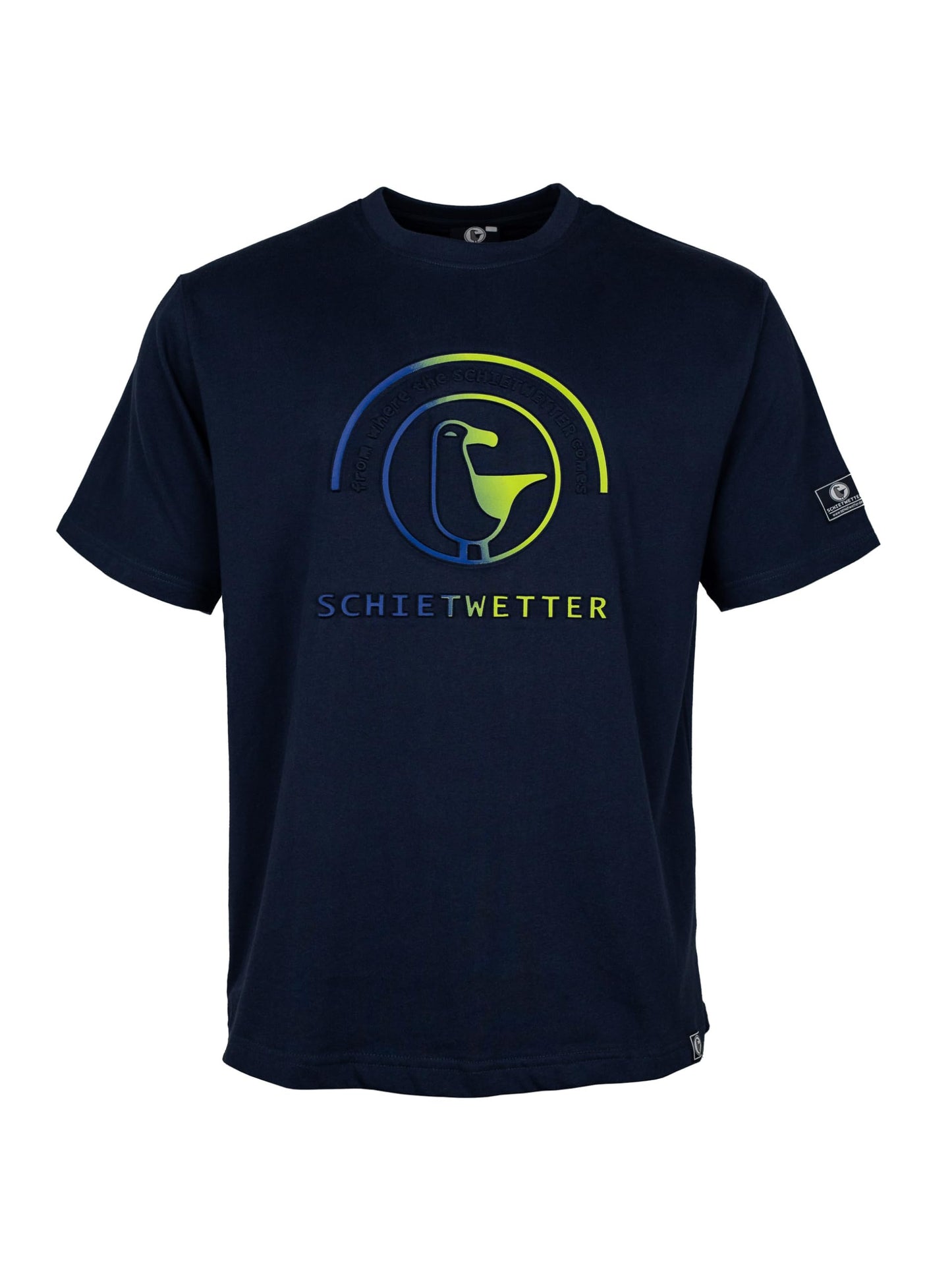 SCHIETWETTER Herren T-Shirt Dirk, Rundhals, Shirt, 3D-Prägedruck, 100% Baumwolle, Kurzarm-Shirt, 3D-Prägedruck, luftig, modisch