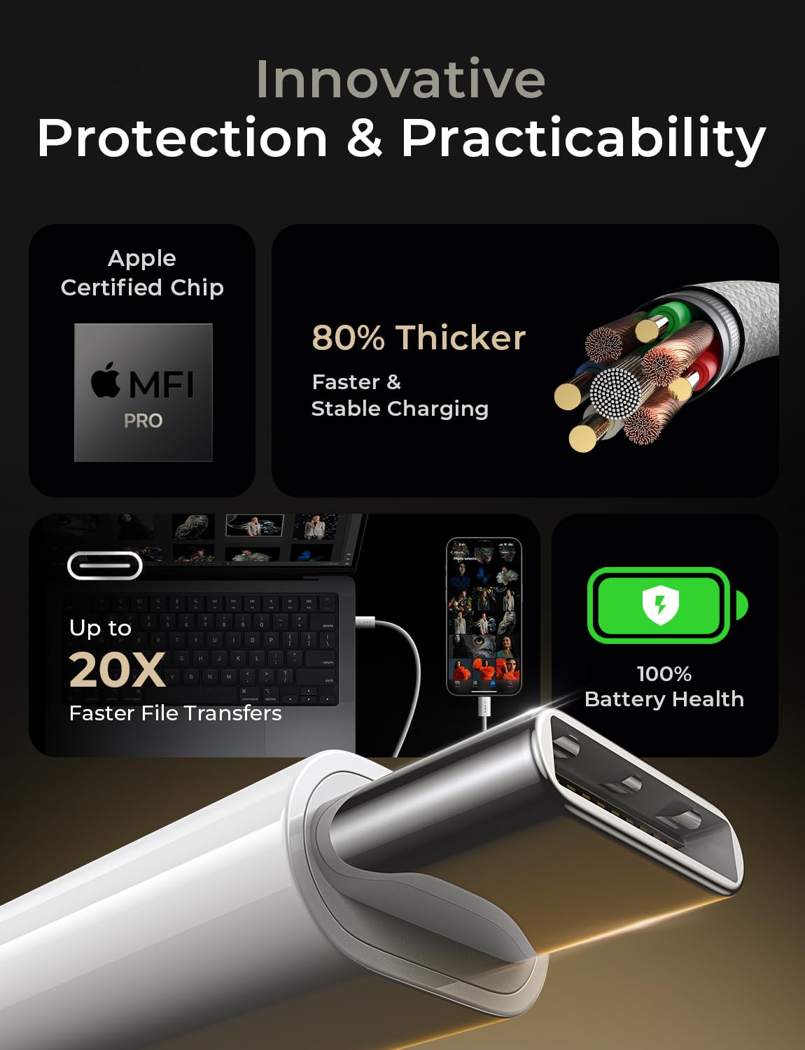 LISEN 60W USB C Kabel, [4er Pack, 0,5M 1M 1M 2M] USB C auf USB C Kabel Set, PD 3.0 Schnellladekabel USB C für iPhone 17 Pro Max Zubehör,iPhone 16 15,Switch,Samsung Galaxy S25,Pixel,MacBook,iPad,Xiaomi