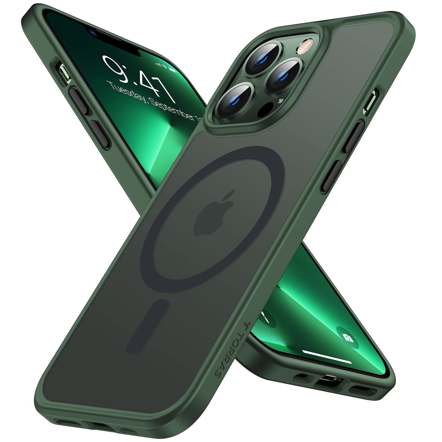 TORRAS Guardian-Mag für iPhone 17 Pro Hülle für MagSafe (Zertifizierte Militärschutz und Magnetkraft) Handyhülle iPhone 17 Pro Case Extrem Haltbarkeit Hülle Stoßfest Kratzfest Cover, Matt Blau