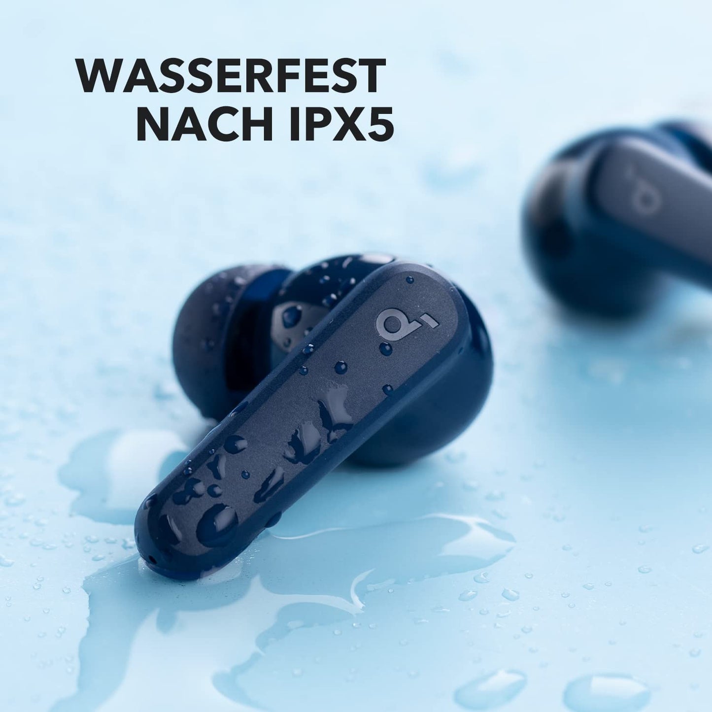 soundcore by Anker P20i Wireless Bluetooth Headphones In-Ear, 10 mm Driver, Bluetooth 5.3, Adjustable EQ, 30 Hours Playtime, IPX5 Waterproof, 2 Micros with AI, Single Use (Black)