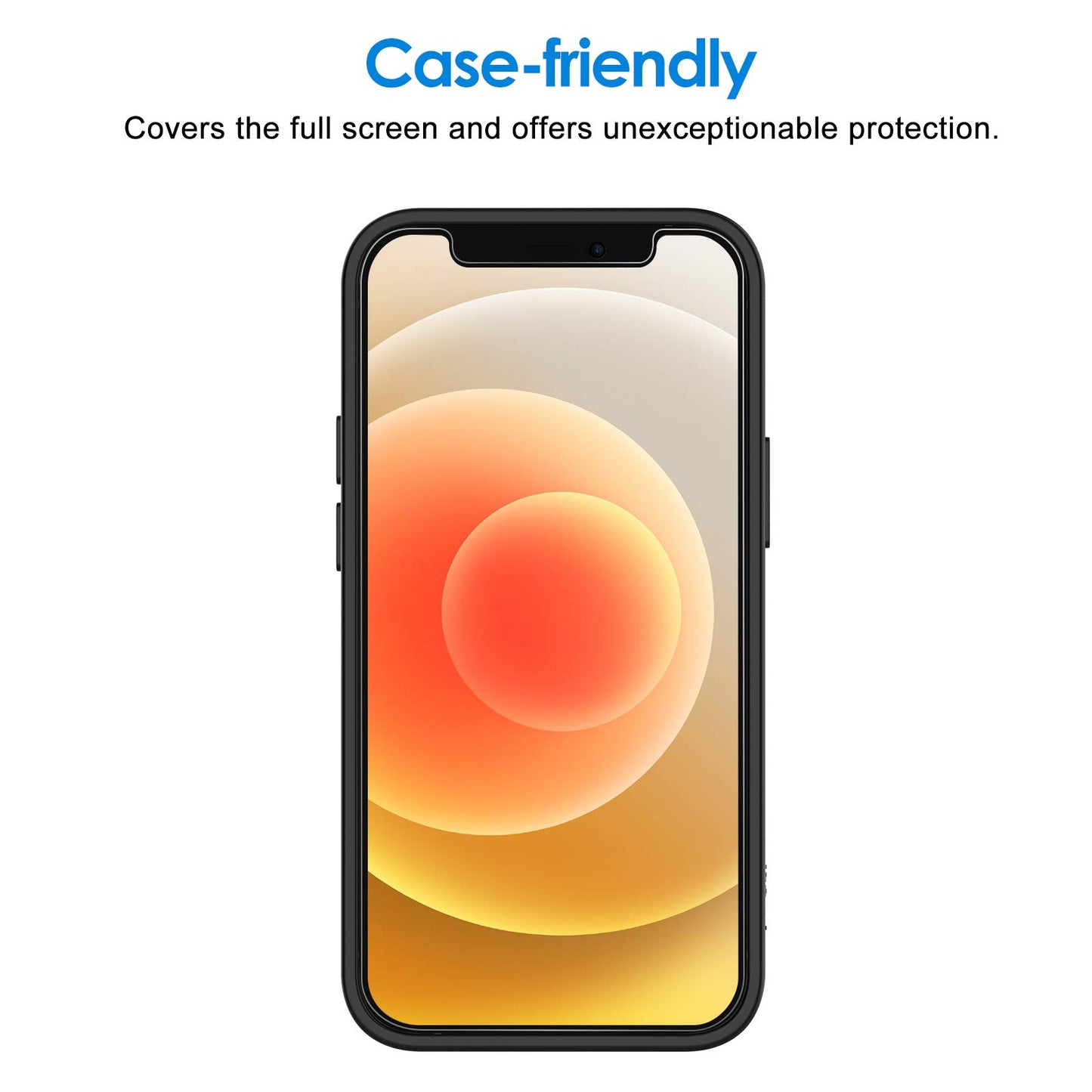 JETech Screen Protector for iPhone 12/12 Pro 6.1 Inch, Tempered Glass Screen Protector, Pack of 3