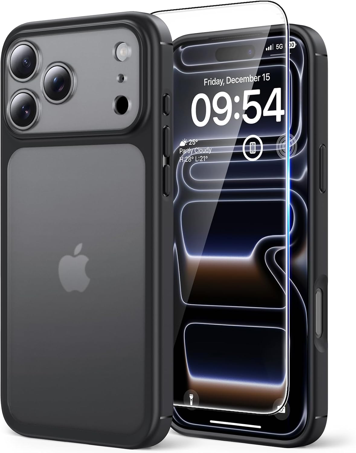 TAURI für iPhone 17 Hülle 6,3" mit Panzer Schutz Glas Folie, Kompatibel mit MagSafe, Schutz nach Militärstandard, [Anti-Vergilbung] Stoßfest Transparent Magnetisch Handyhülle - Durchsichtig