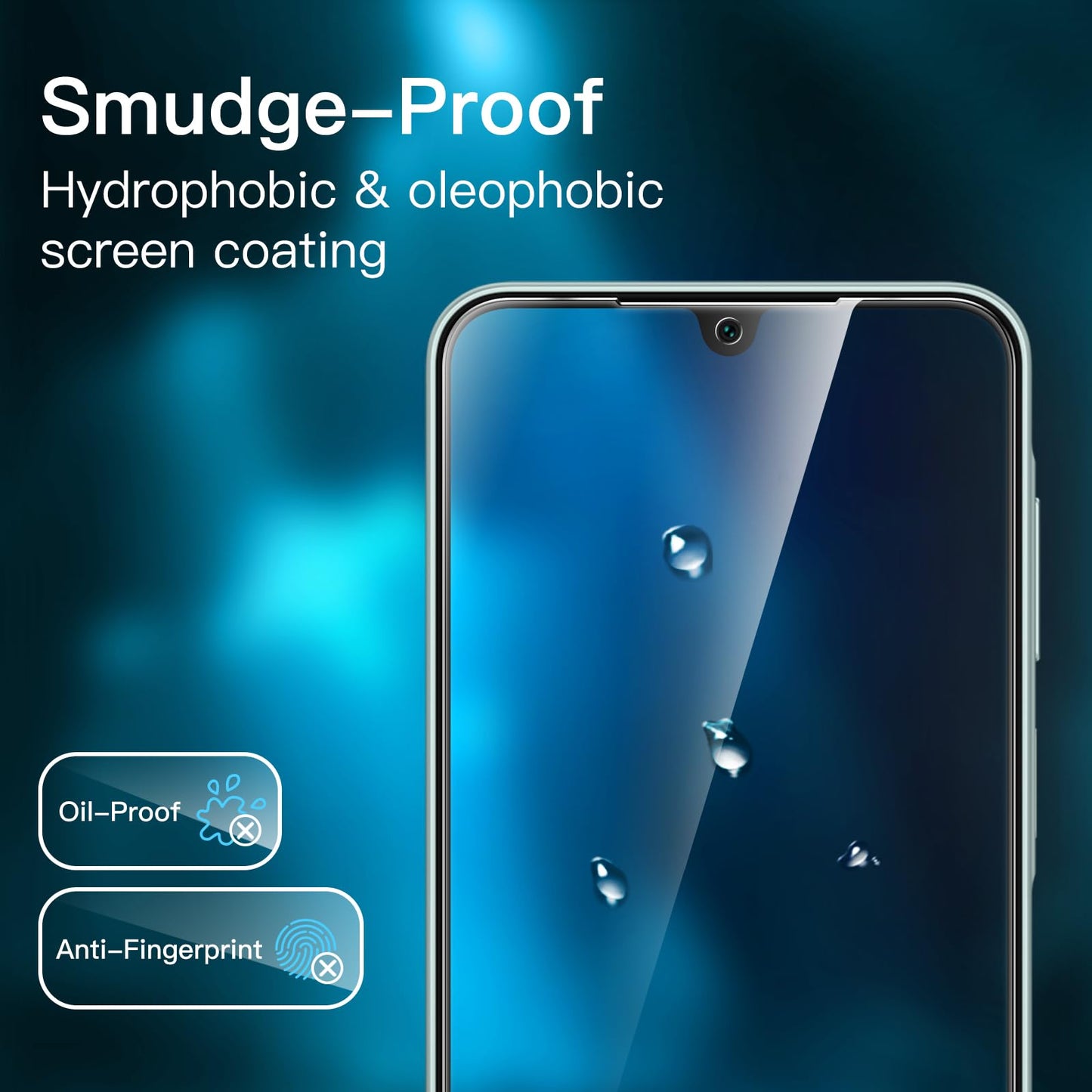 JETech Schutzfolie für Samsung Galaxy A54 5G 6,4 Zoll, 9H Panzer Schutz Glas Folie Displayschutz, Kratzfest, HD Klar, 3 Stück
