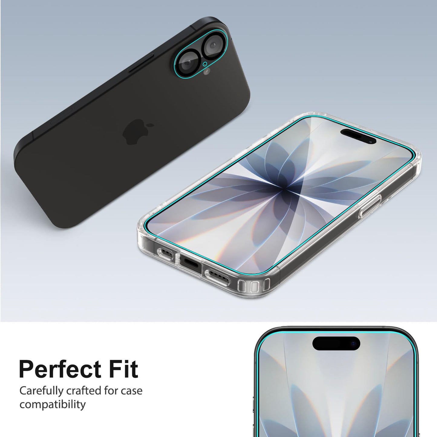 SPARIN für iPhone 17 Pro 6.3 Zoll 2025 Panzer Schutz Glas, 3 Stück Schutzfolie und 3 Stück Kameraschutz mit Montage Rahmen, 9H Härte, Anti-Bläschen,HD-Klar