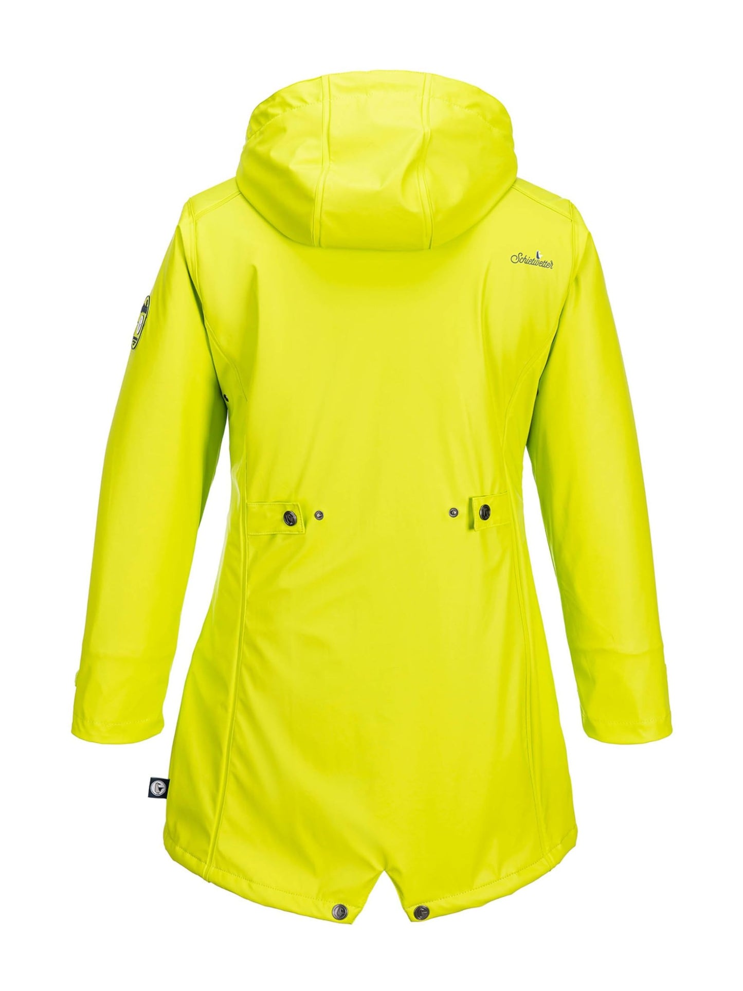 SCHIETWETTER Damen Regenjacke Büffelfell Mima, Friesenerz, Kuschelfleece, Regenparka, PU-Jacke, gefüttert, wasserdicht, Winddicht