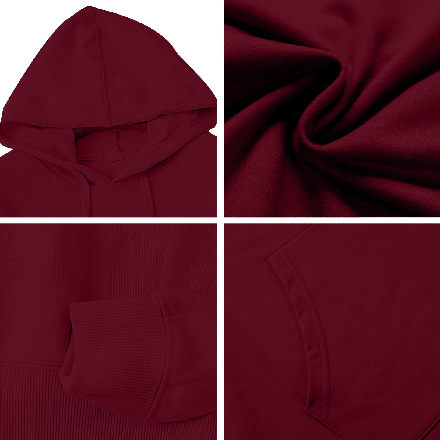Hoodie Damen Kapuzenpullover Baumwolle Pullover Herbst Langarm Sweatshirt Casual Hoody mit Kapuze Leichter Pulli Oberteile