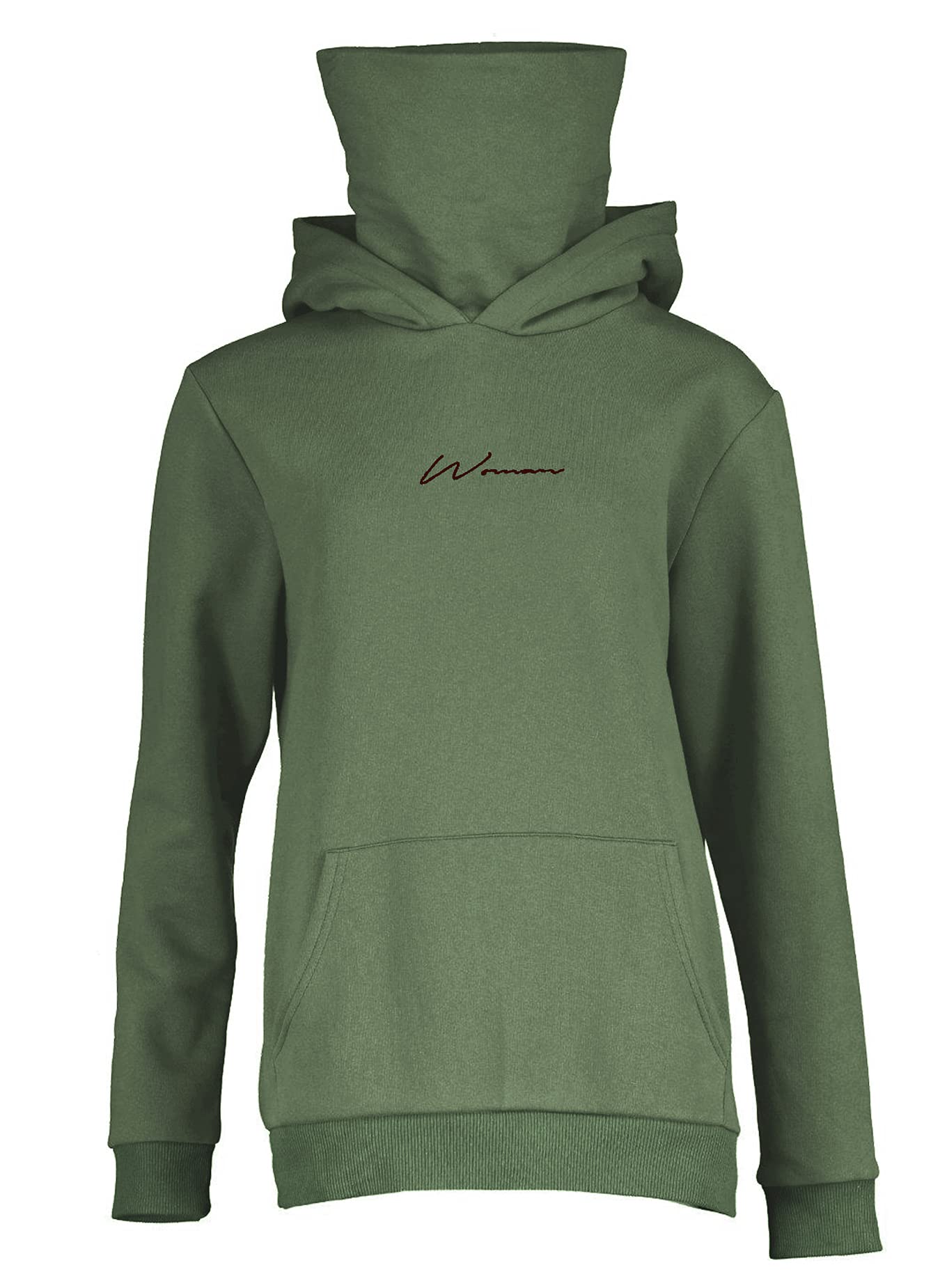 Damen Hoodie Kapuzenpullover Langarm Sweatshirt Winter Pullover Hochkragen Sweatjacke Kapuzen Pullis