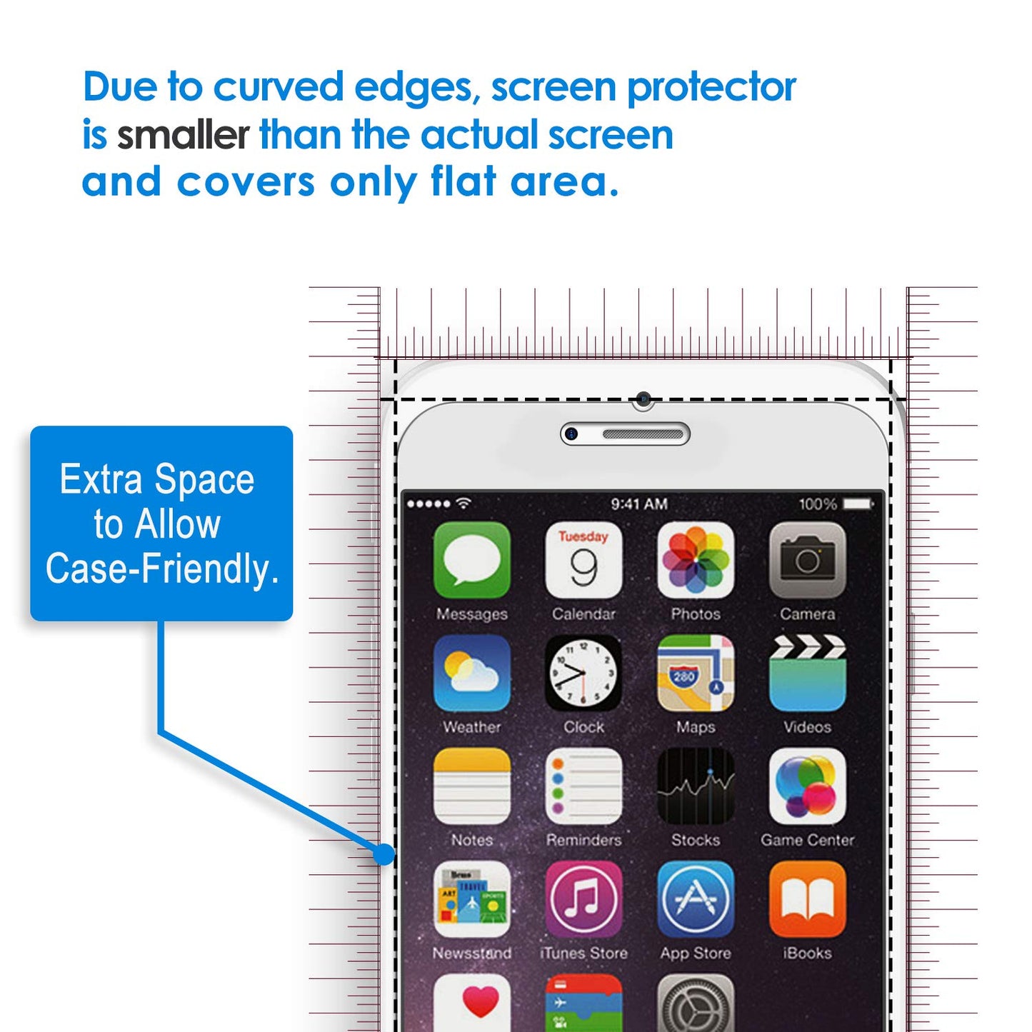 JETech Screen Protector for iPhone 12/12 Pro 6.1 Inch, Tempered Glass Screen Protector, Pack of 3