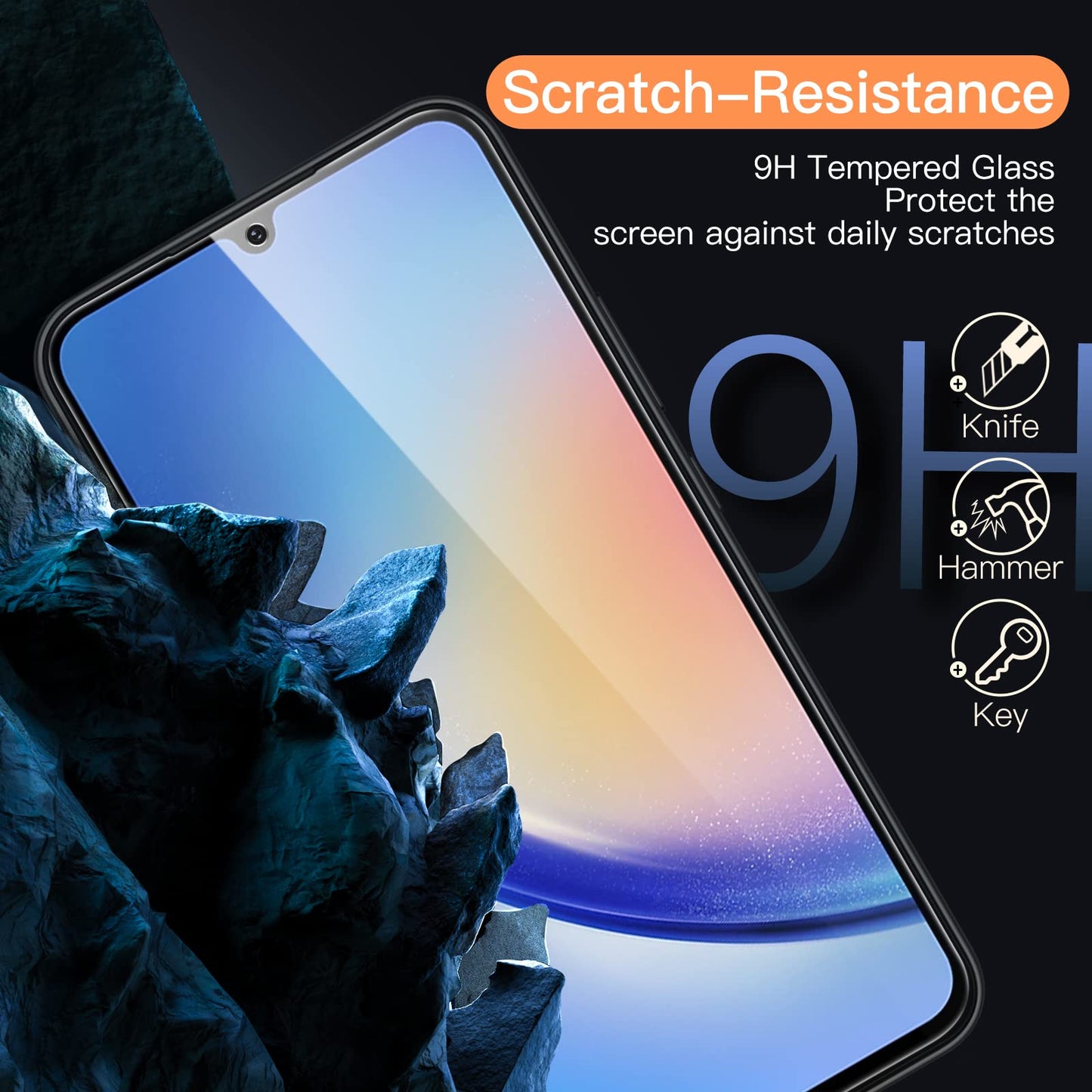 JETech Schutzfolie für Samsung Galaxy A54 5G 6,4 Zoll, 9H Panzer Schutz Glas Folie Displayschutz, Kratzfest, HD Klar, 3 Stück