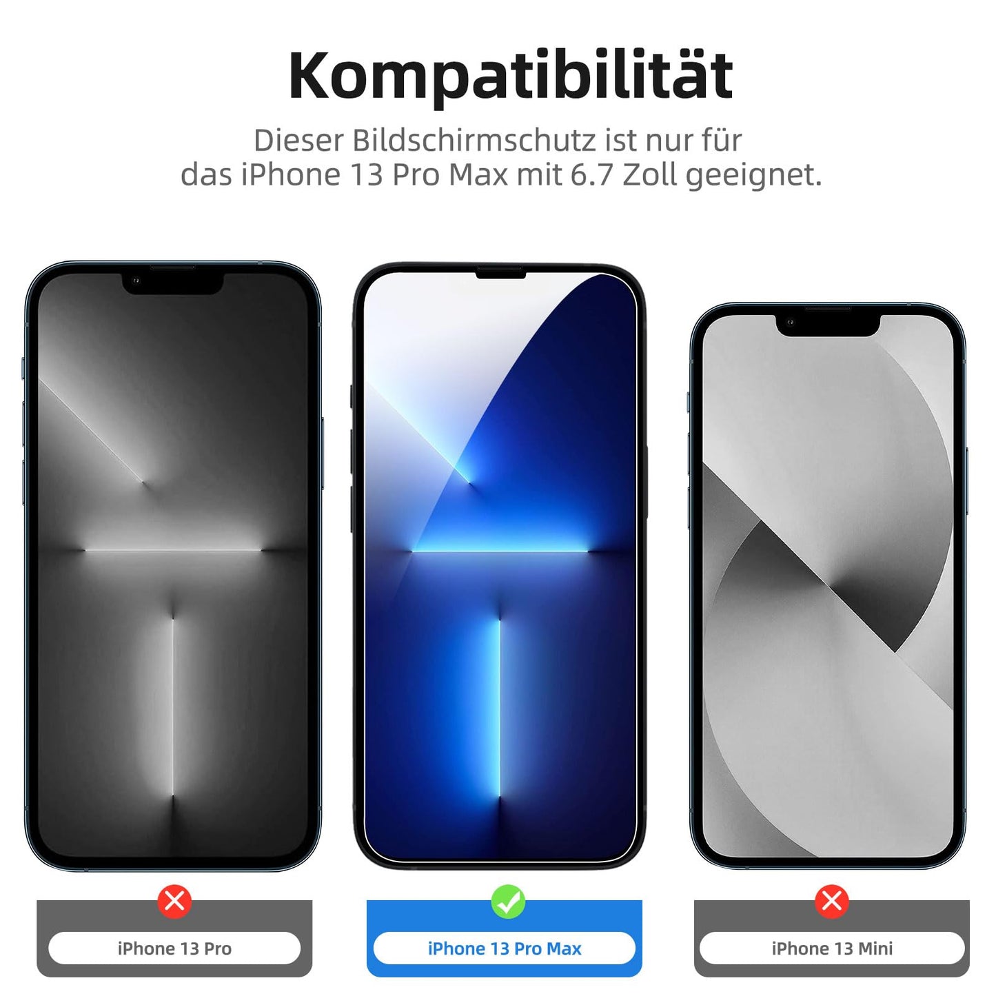 NEW'C für iPhone 16 für Panzerglas 6,1 Zoll (2 Stück) und 2 x Kamera Panzer Schutz für Kameraschutz (2 Stück) -Kratzfest -extrem widerstandsfähig -9H-Härteglas