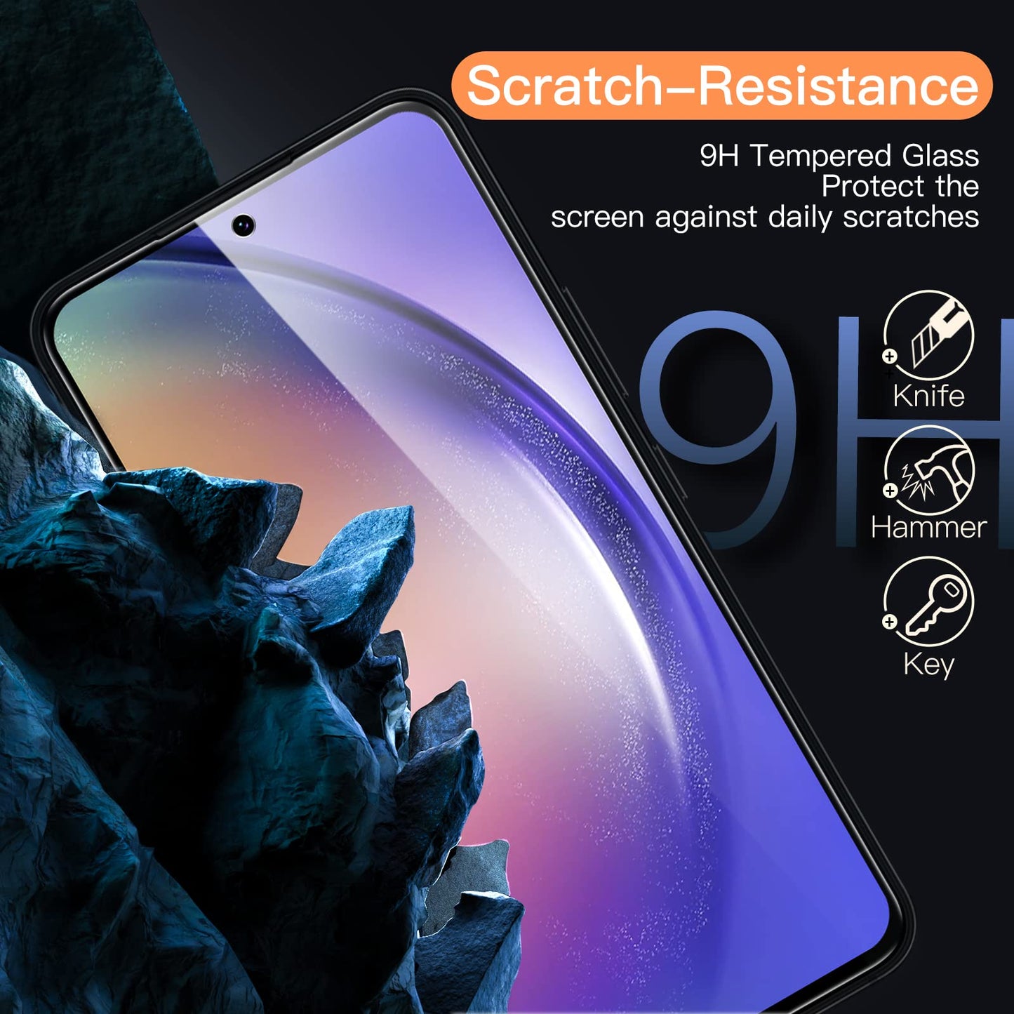 JETech Schutzfolie für Samsung Galaxy A54 5G 6,4 Zoll, 9H Panzer Schutz Glas Folie Displayschutz, Kratzfest, HD Klar, 3 Stück