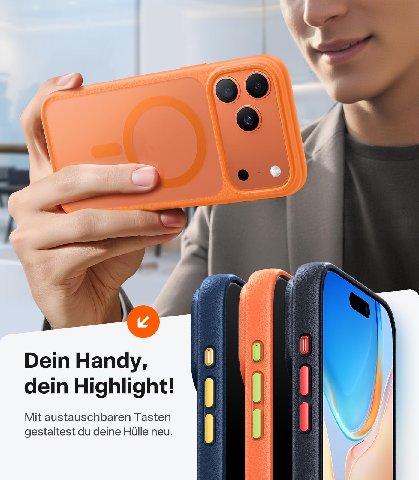 TORRAS Guardian-Mag für iPhone 17 Pro Hülle für MagSafe (Zertifizierte Militärschutz und Magnetkraft) Handyhülle iPhone 17 Pro Case Extrem Haltbarkeit Hülle Stoßfest Kratzfest Cover, Matt Blau