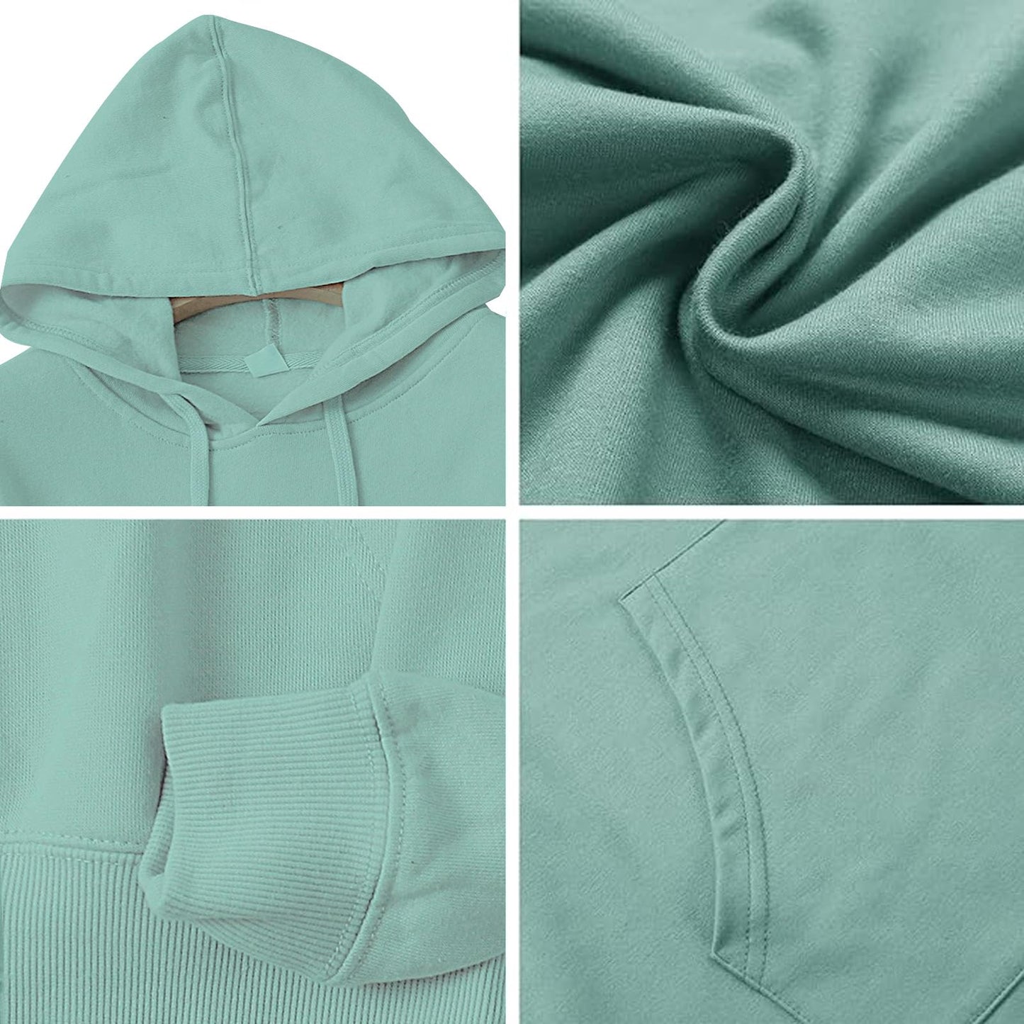 Hoodie Damen Kapuzenpullover Baumwolle Pullover Herbst Langarm Sweatshirt Casual Hoody mit Kapuze Leichter Pulli Oberteile