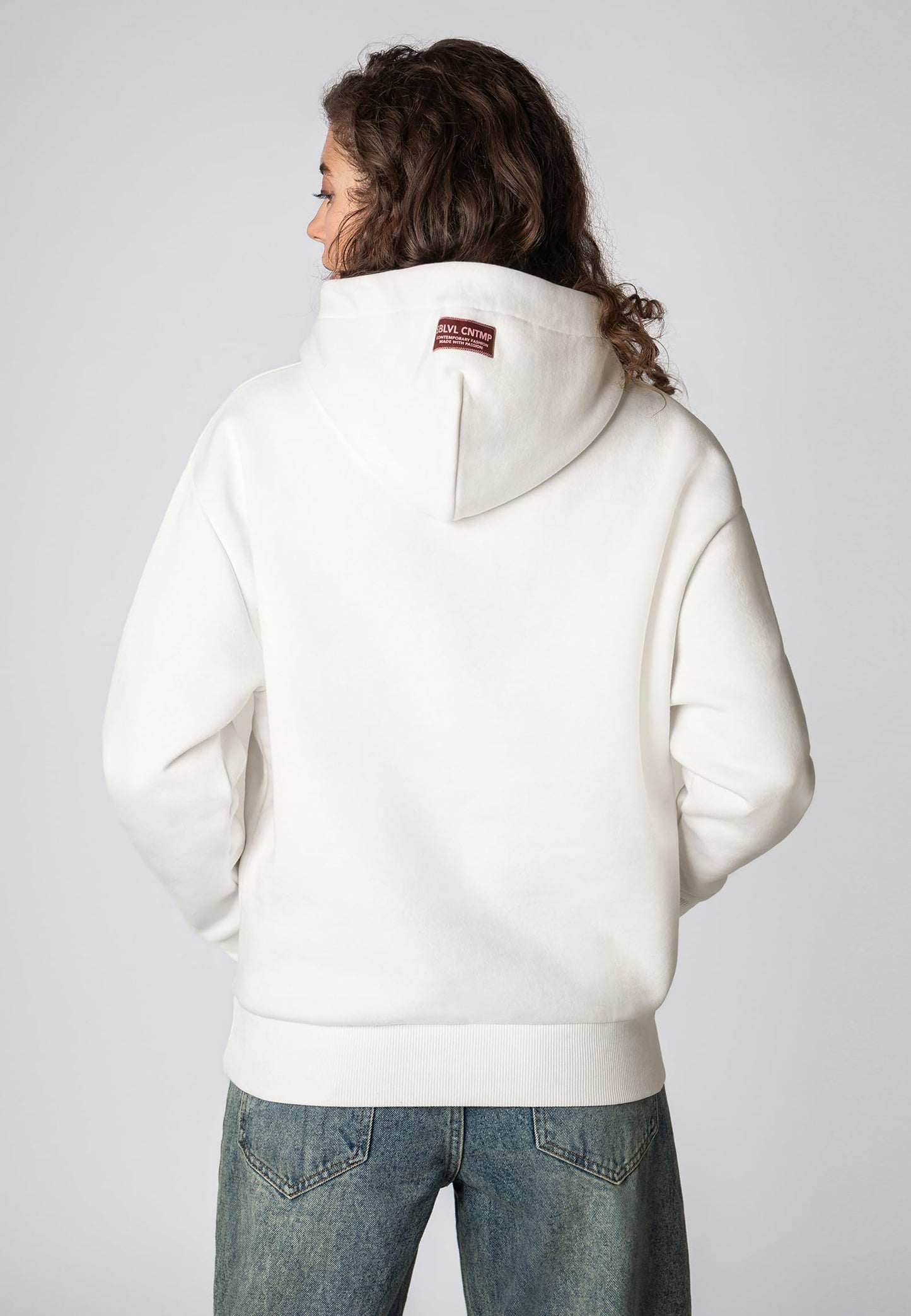 Sublevel Damen Sweathoodie Kapuzenpullover Sweatjacke mit Prints und Kapuze