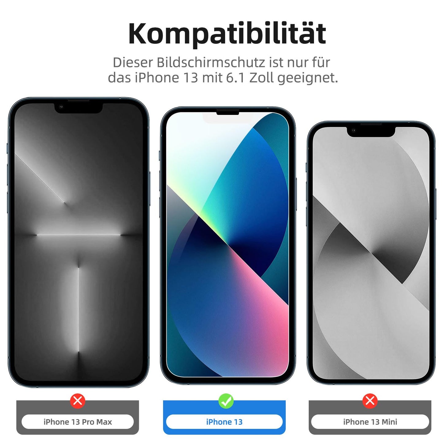 NEW'C für iPhone 16 für Panzerglas 6,1 Zoll (2 Stück) und 2 x Kamera Panzer Schutz für Kameraschutz (2 Stück) -Kratzfest -extrem widerstandsfähig -9H-Härteglas