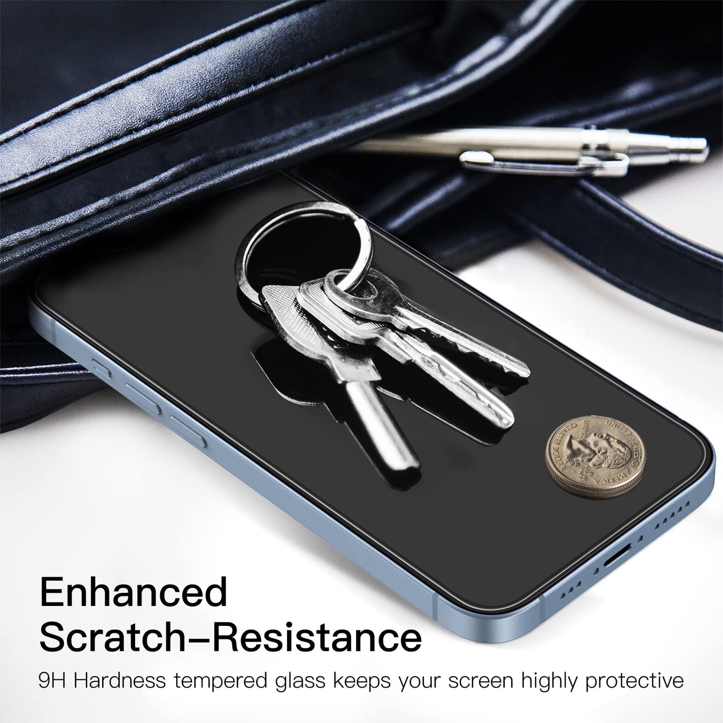 JETech Screen Protector for iPhone 12/12 Pro 6.1 Inch, Tempered Glass Screen Protector, Pack of 3