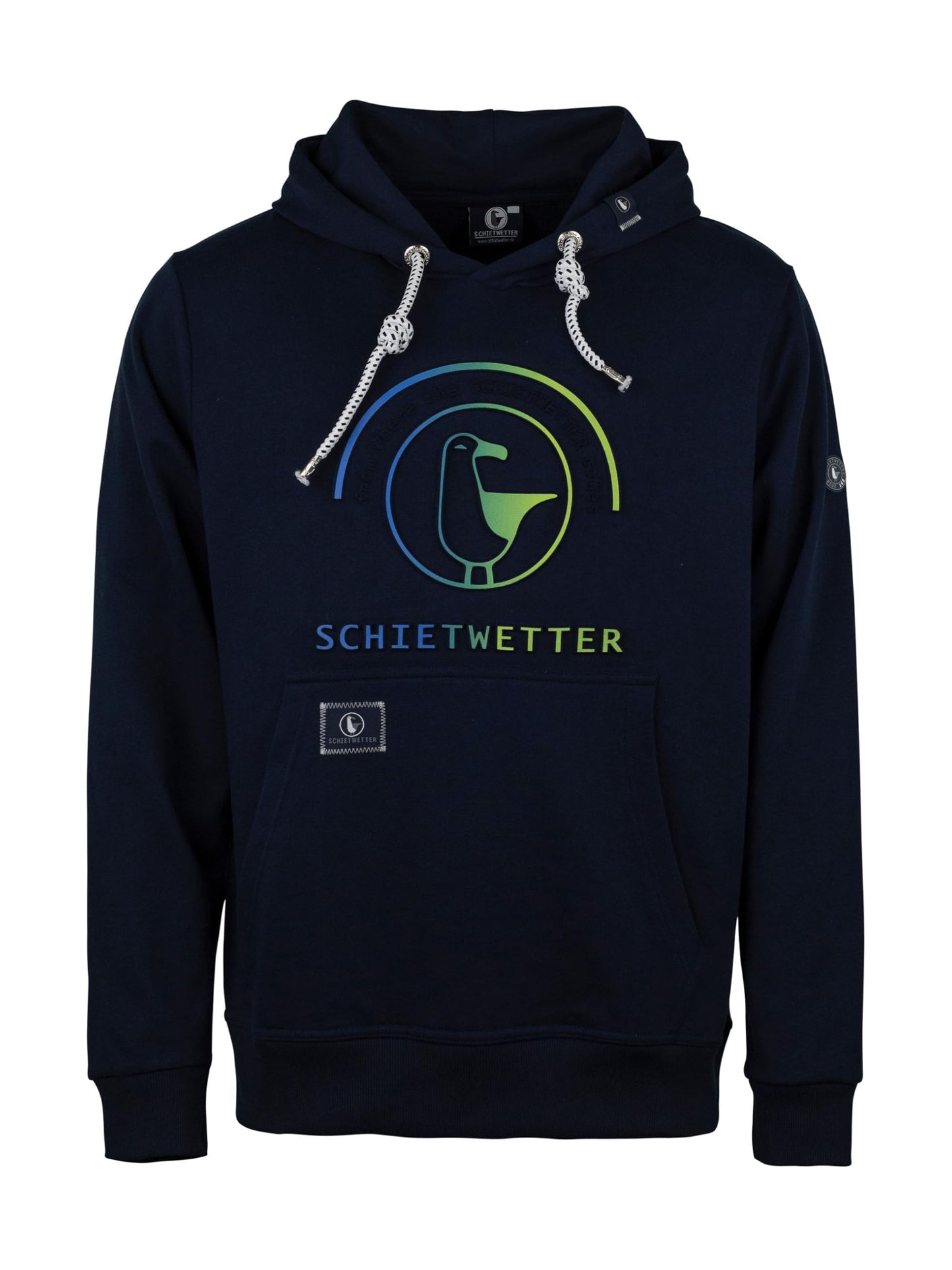 SCHIETWETTER Herren Hoodie Hansi, Kapuzenpullover, Sweater, Langarm-Pullover, 3D-Druck, geprägt 3D-Logo-Print, warm, bequem