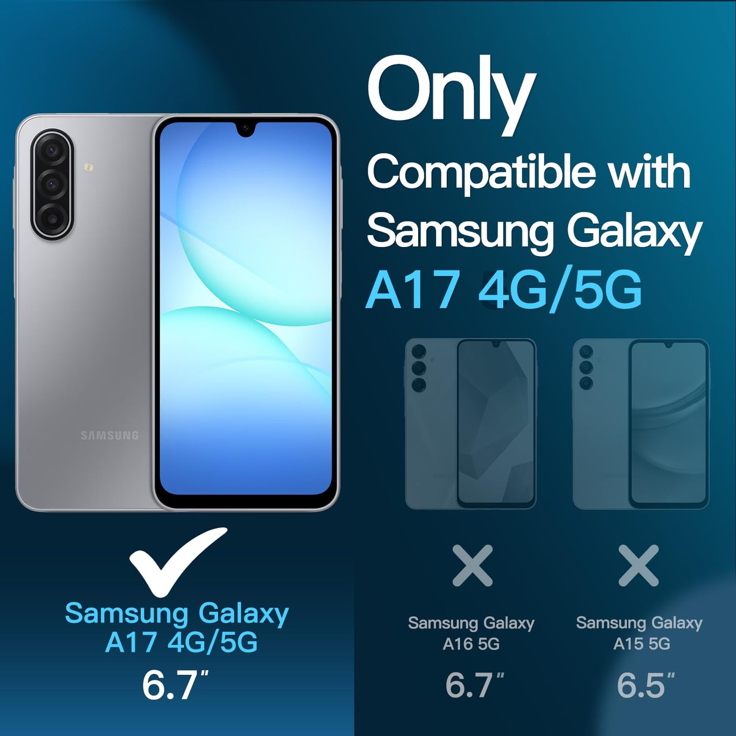 JETech Schutzfolie für Samsung Galaxy A54 5G 6,4 Zoll, 9H Panzer Schutz Glas Folie Displayschutz, Kratzfest, HD Klar, 3 Stück