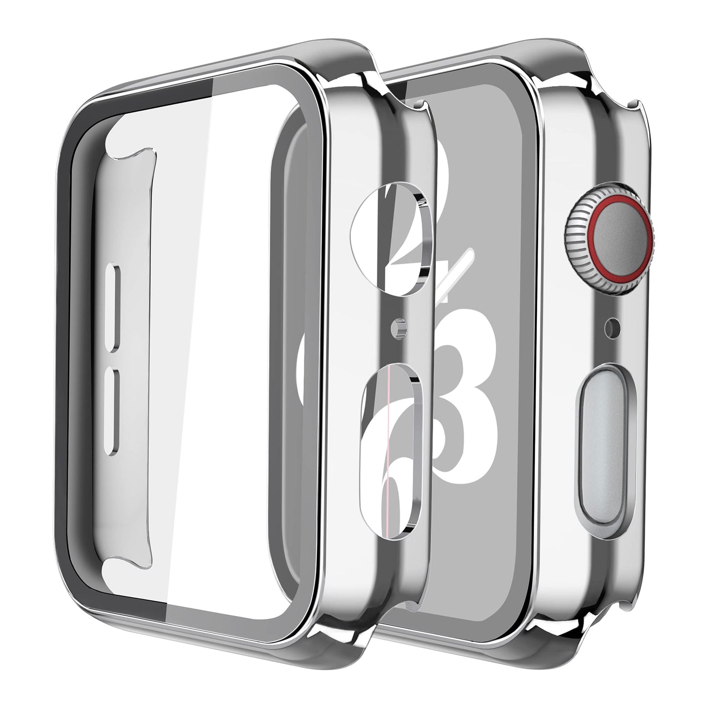 Misxi 2 Stück Harte PC Schutzhülle mit Gehärtetem Displayschutz für Apple Watch Series 11 (2025) Series 10 46mm, Ultra-dünne Anti-Fall Kratzfeste Abdeckung Schutz für iWatch, Mattschwarz