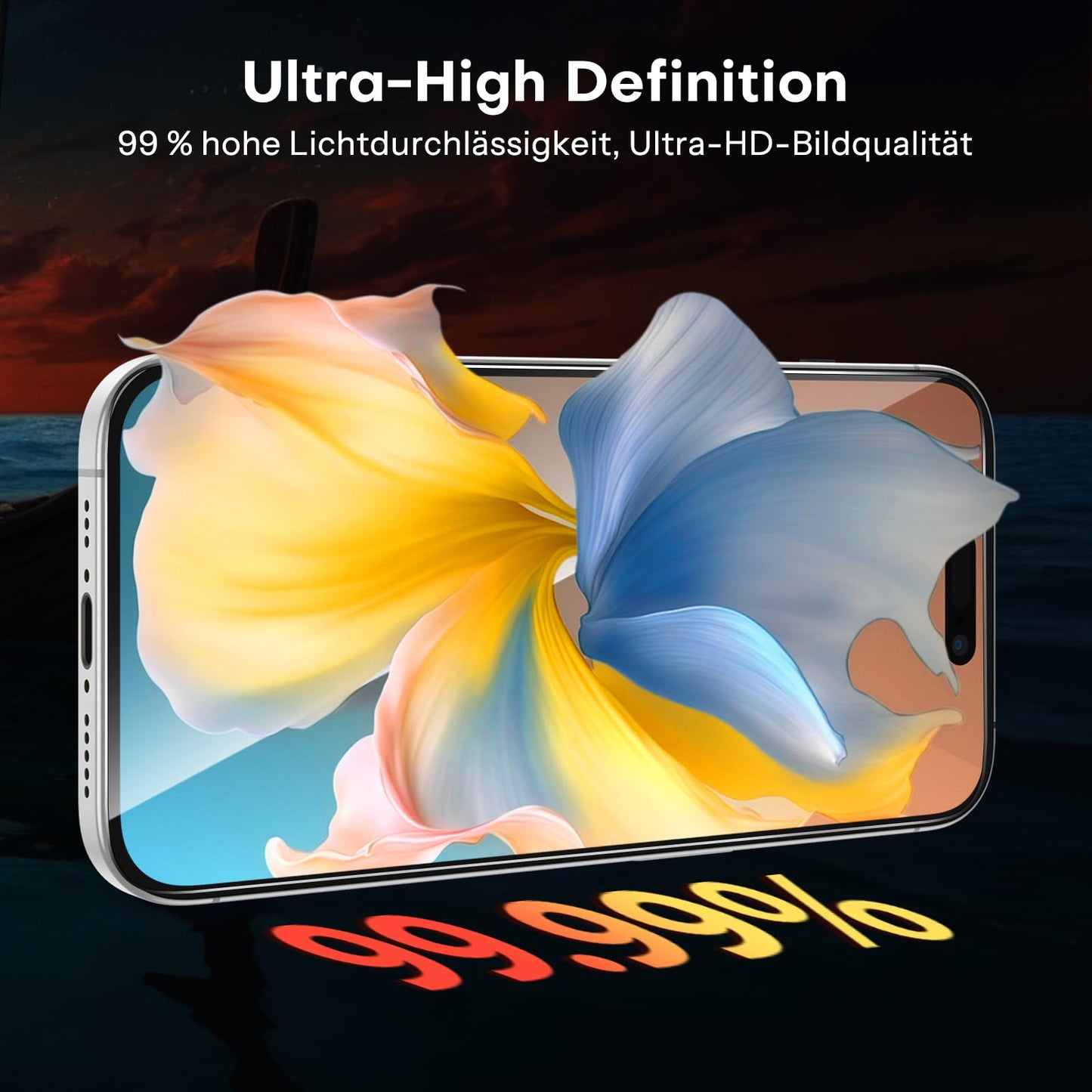 SPARIN für iPhone 17 Pro 6.3 Zoll 2025 Panzer Schutz Glas, 3 Stück Schutzfolie und 3 Stück Kameraschutz mit Montage Rahmen, 9H Härte, Anti-Bläschen,HD-Klar