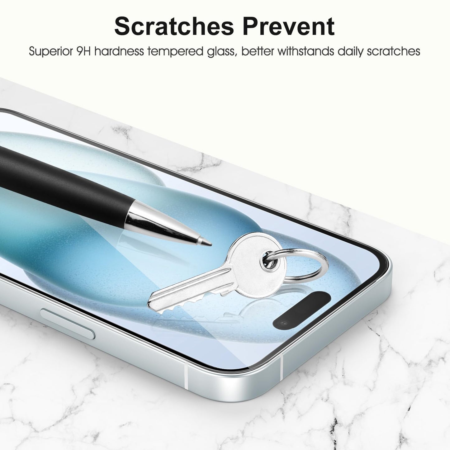 SPARIN für iPhone 17 Pro 6.3 Zoll 2025 Panzer Schutz Glas, 3 Stück Schutzfolie und 3 Stück Kameraschutz mit Montage Rahmen, 9H Härte, Anti-Bläschen,HD-Klar