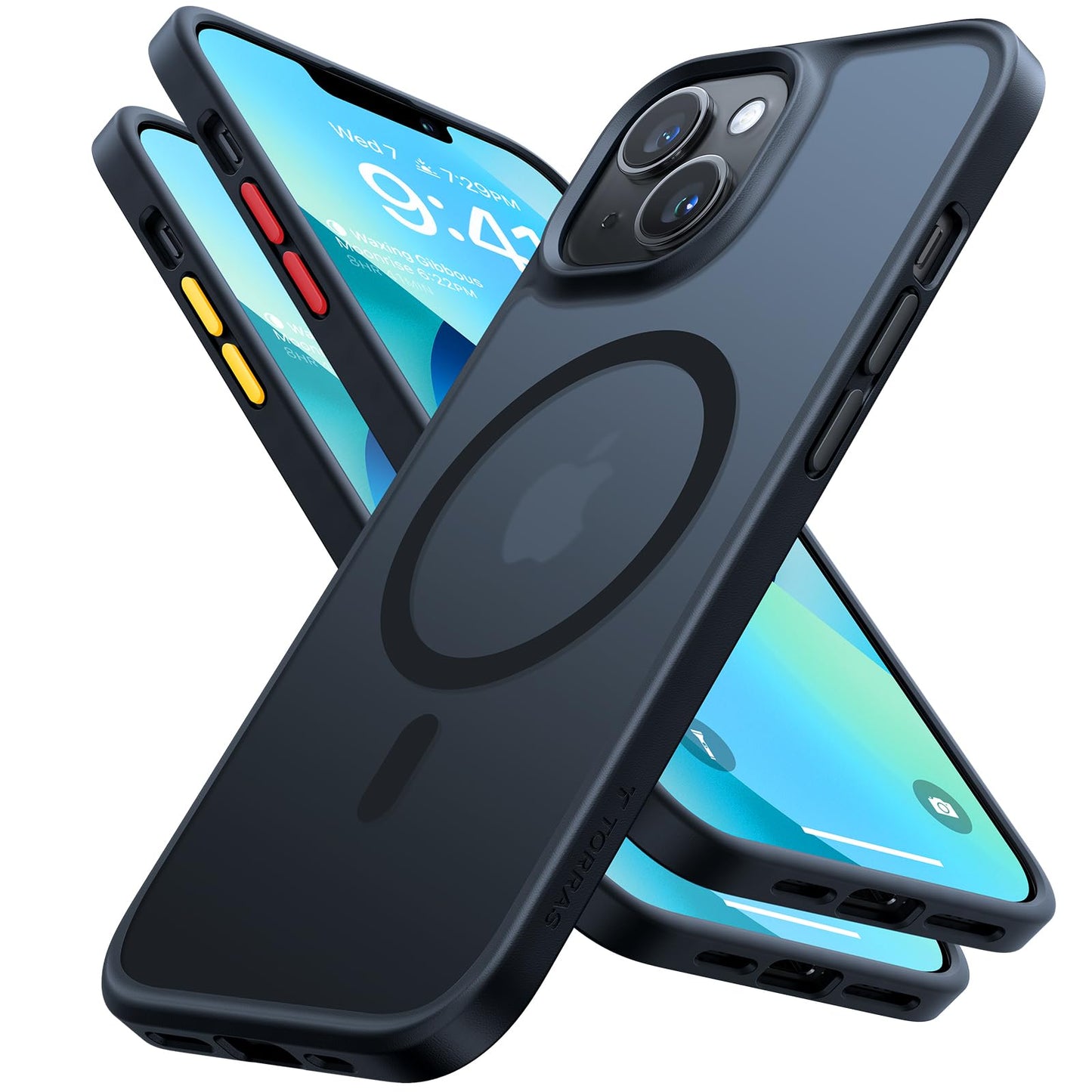 TORRAS Guardian-Mag für iPhone 17 Pro Hülle für MagSafe (Zertifizierte Militärschutz und Magnetkraft) Handyhülle iPhone 17 Pro Case Extrem Haltbarkeit Hülle Stoßfest Kratzfest Cover, Matt Blau