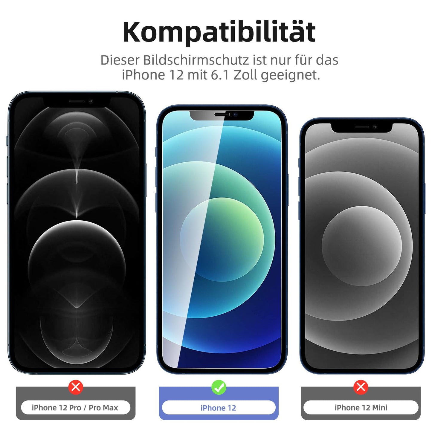 NEW'C für iPhone 16 für Panzerglas 6,1 Zoll (2 Stück) und 2 x Kamera Panzer Schutz für Kameraschutz (2 Stück) -Kratzfest -extrem widerstandsfähig -9H-Härteglas
