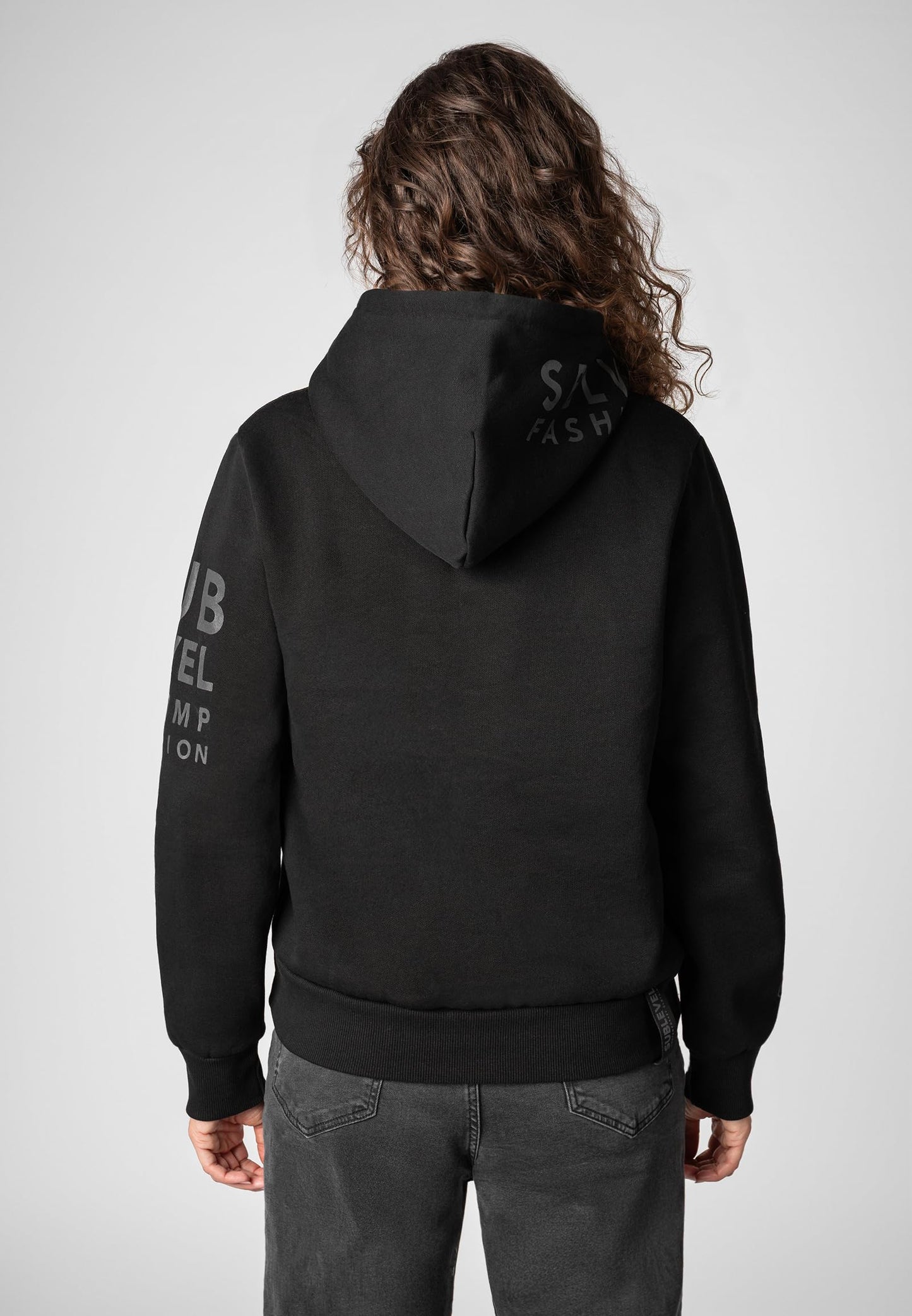 Sublevel Damen Sweathoodie Kapuzenpullover Sweatjacke mit Prints und Kapuze