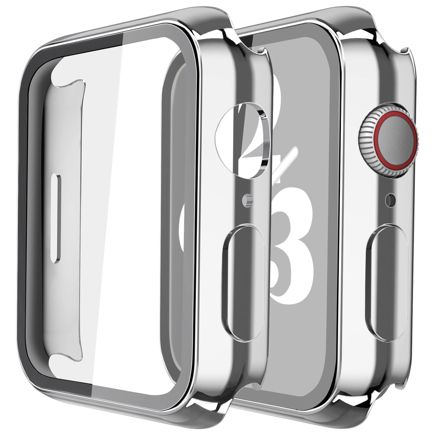 Misxi 2 Stück Harte PC Schutzhülle mit Gehärtetem Displayschutz für Apple Watch Series 11 (2025) Series 10 46mm, Ultra-dünne Anti-Fall Kratzfeste Abdeckung Schutz für iWatch, Mattschwarz