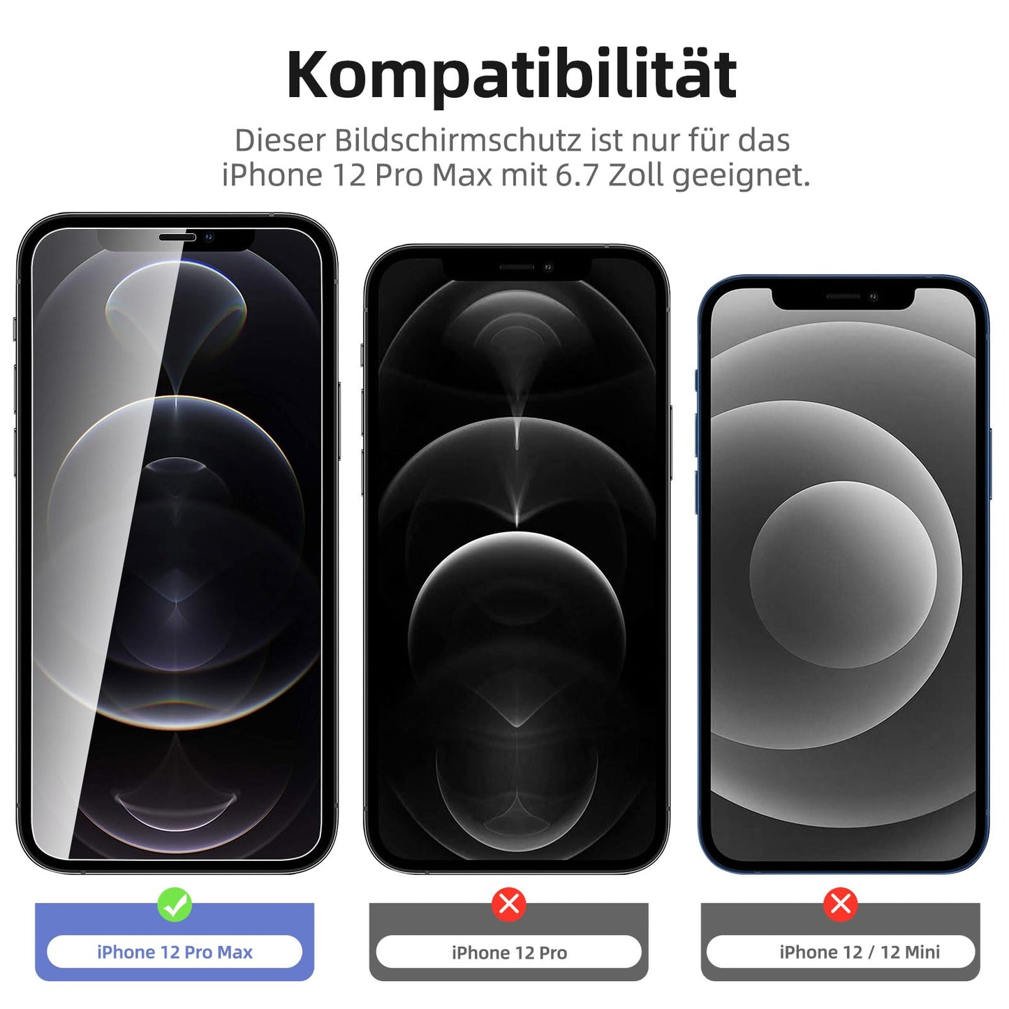 NEW'C für iPhone 16 für Panzerglas 6,1 Zoll (2 Stück) und 2 x Kamera Panzer Schutz für Kameraschutz (2 Stück) -Kratzfest -extrem widerstandsfähig -9H-Härteglas