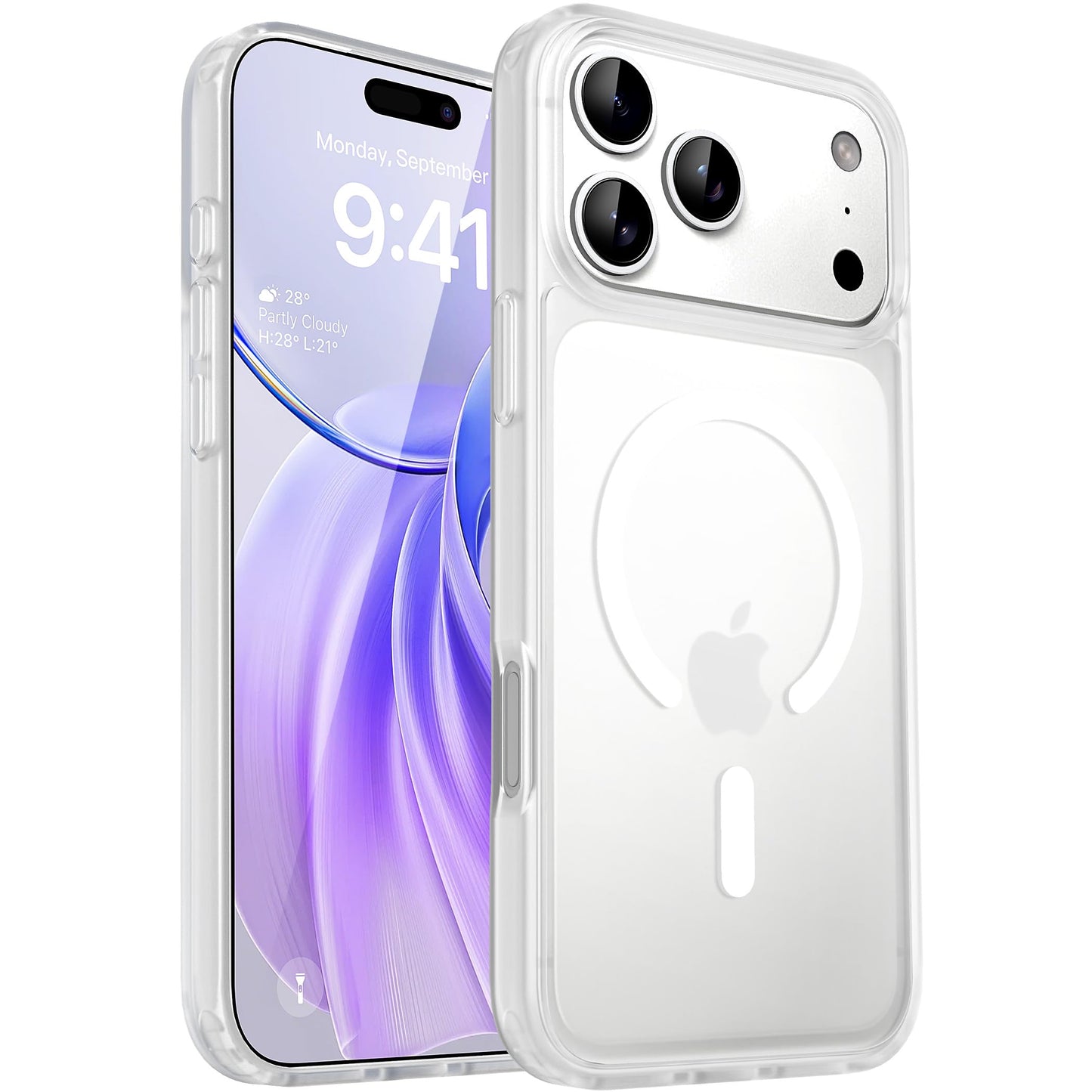 CACOE für iPhone 17 Hülle Kameraschutzend, Kompatibel mit MagSafe, Stoßfest Kratzfest Magnetisch Rückseite Handyhülle für iPhone 17 Case Transluzente
