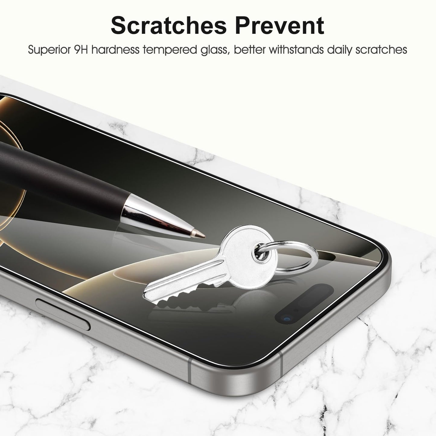 SPARIN für iPhone 17 Pro 6.3 Zoll 2025 Panzer Schutz Glas, 3 Stück Schutzfolie und 3 Stück Kameraschutz mit Montage Rahmen, 9H Härte, Anti-Bläschen,HD-Klar