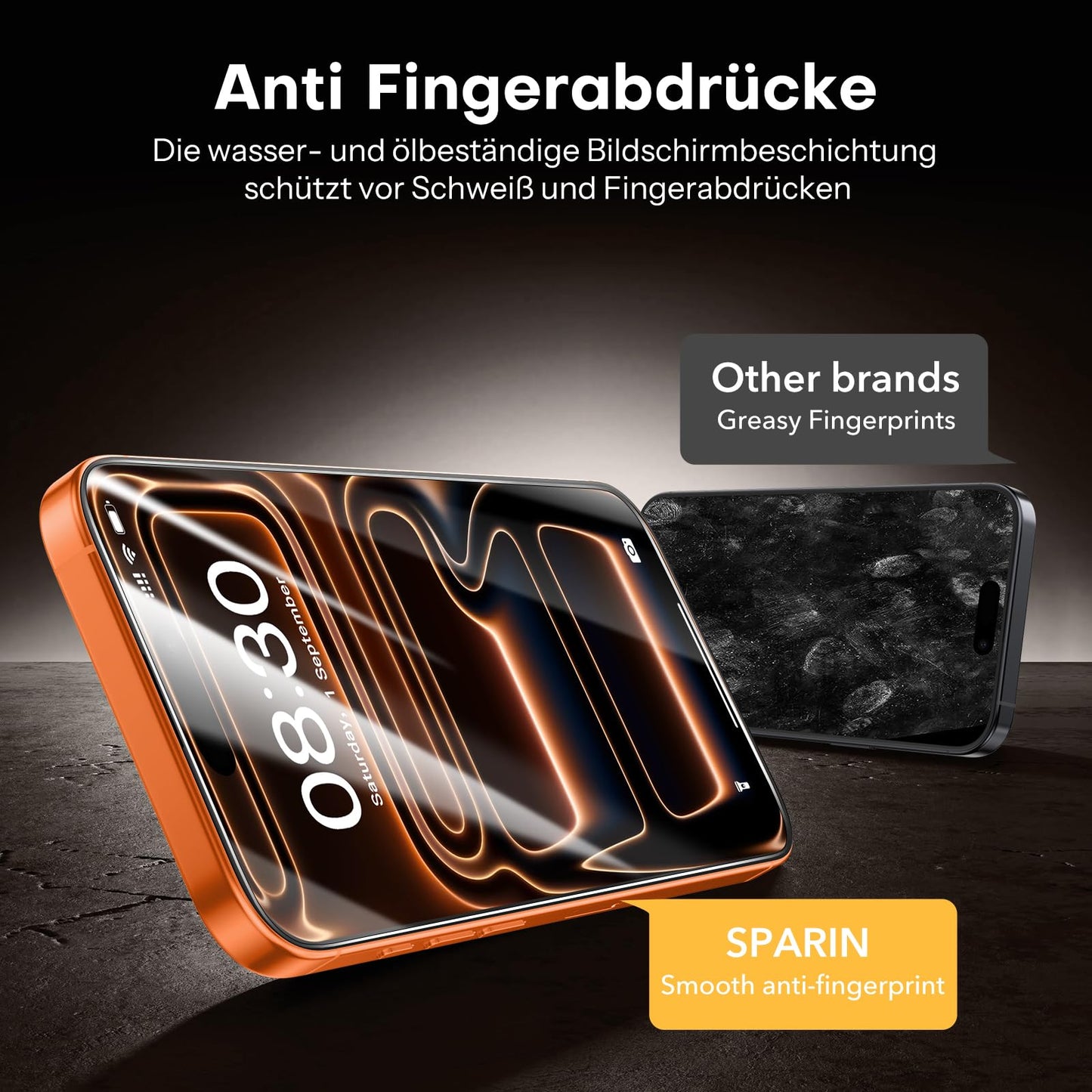 SPARIN für iPhone 17 Pro 6.3 Zoll 2025 Panzer Schutz Glas, 3 Stück Schutzfolie und 3 Stück Kameraschutz mit Montage Rahmen, 9H Härte, Anti-Bläschen,HD-Klar