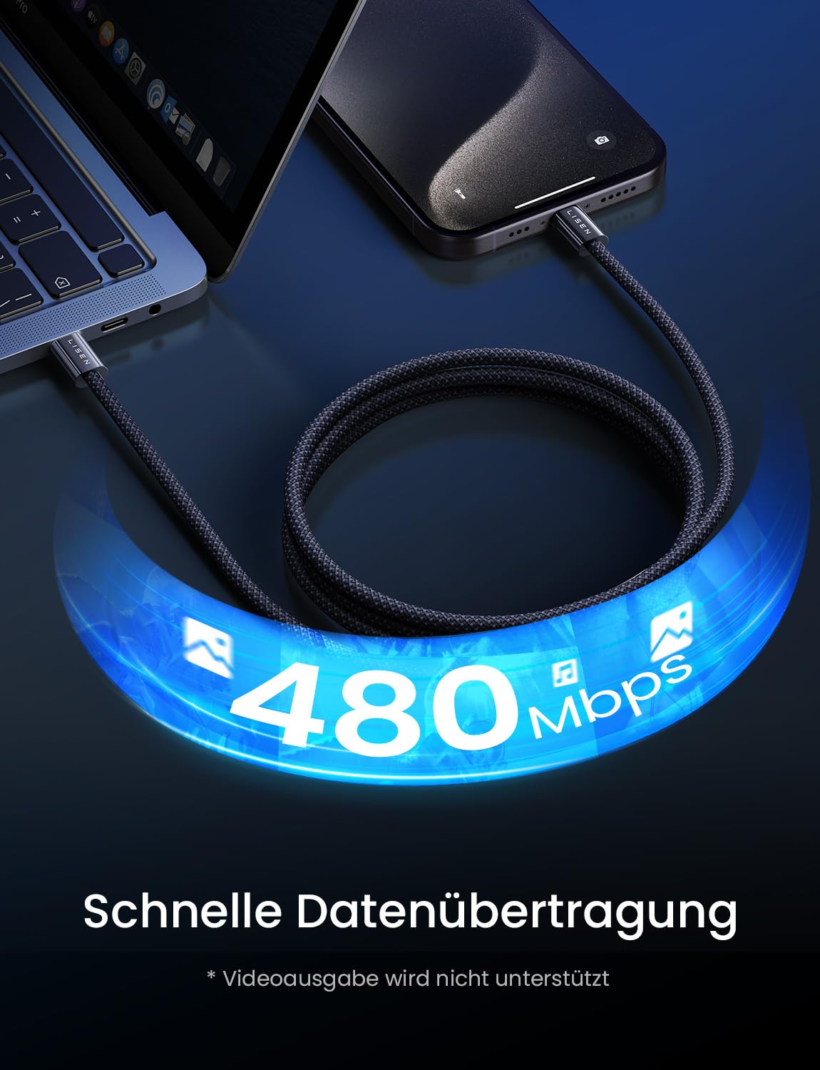 LISEN 60W USB C Kabel, [4er Pack, 0,5M 1M 1M 2M] USB C auf USB C Kabel Set, PD 3.0 Schnellladekabel USB C für iPhone 17 Pro Max Zubehör,iPhone 16 15,Switch,Samsung Galaxy S25,Pixel,MacBook,iPad,Xiaomi