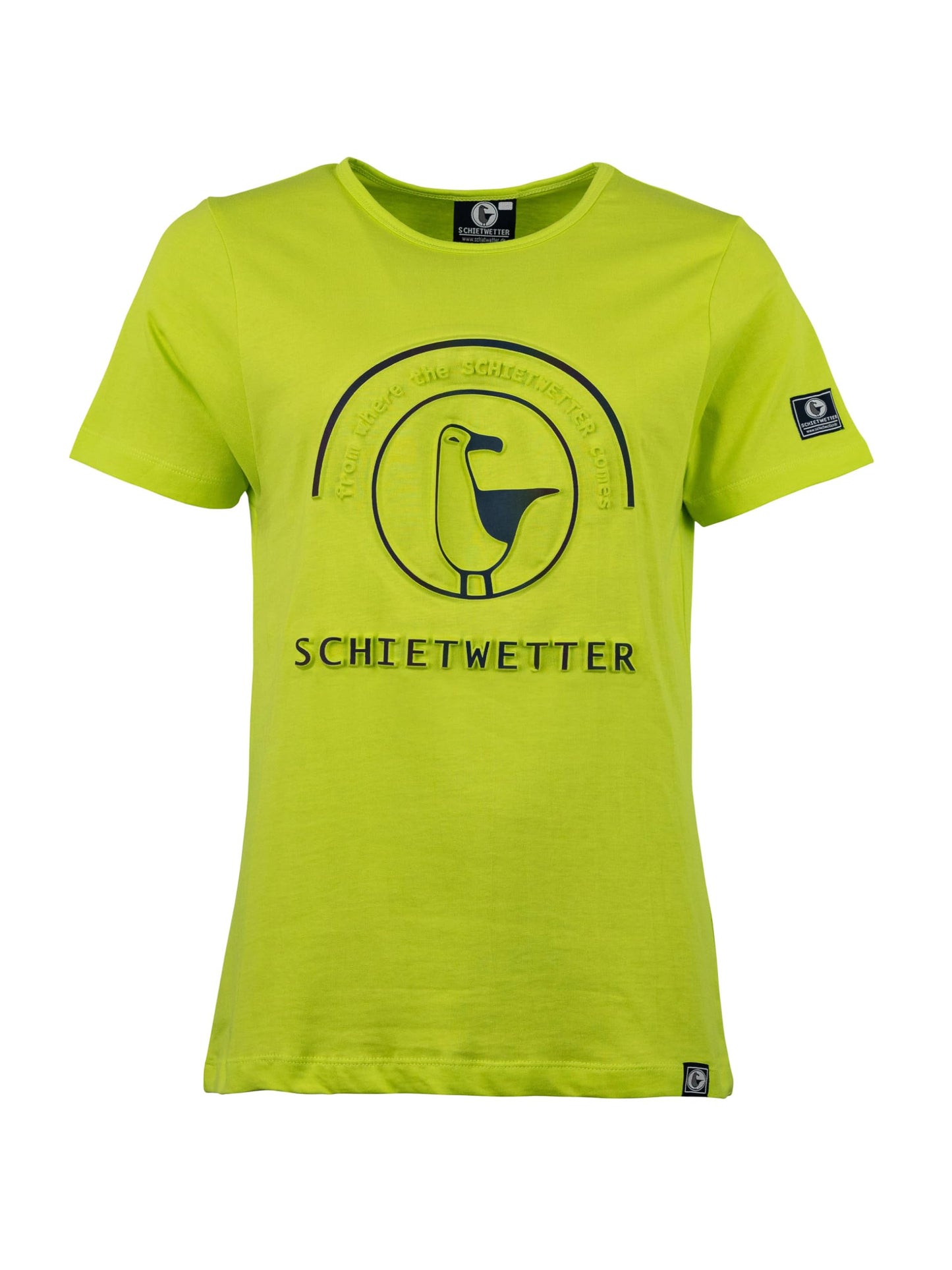 SCHIETWETTER Damen T-Shirt Rieke Royal, Sweatshirt mit Rundhals, 3D-Prägedruckt, 100% Baumwolle, Basic