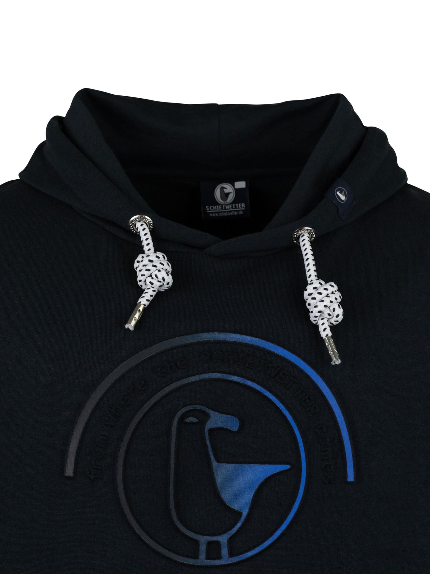 SCHIETWETTER Herren Hoodie Hansi, Kapuzenpullover, Sweater, Langarm-Pullover, 3D-Druck, geprägt 3D-Logo-Print, warm, bequem