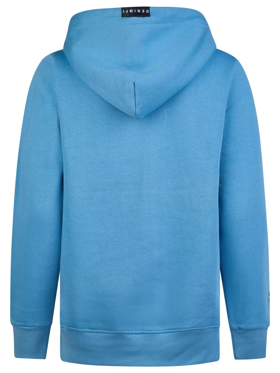 DENIMFY Hoodie Damen Regular Fit DFEmma Kapuzenpullover Pullover Cross-Over Kragen Schwarz Beige Grau Rose Blau Grün S M L XL XXL