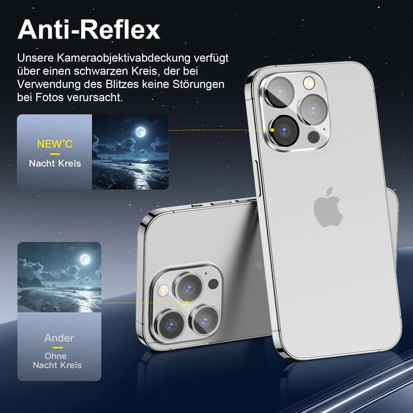 NEW'C für iPhone 16 für Panzerglas 6,1 Zoll (2 Stück) und 2 x Kamera Panzer Schutz für Kameraschutz (2 Stück) -Kratzfest -extrem widerstandsfähig -9H-Härteglas